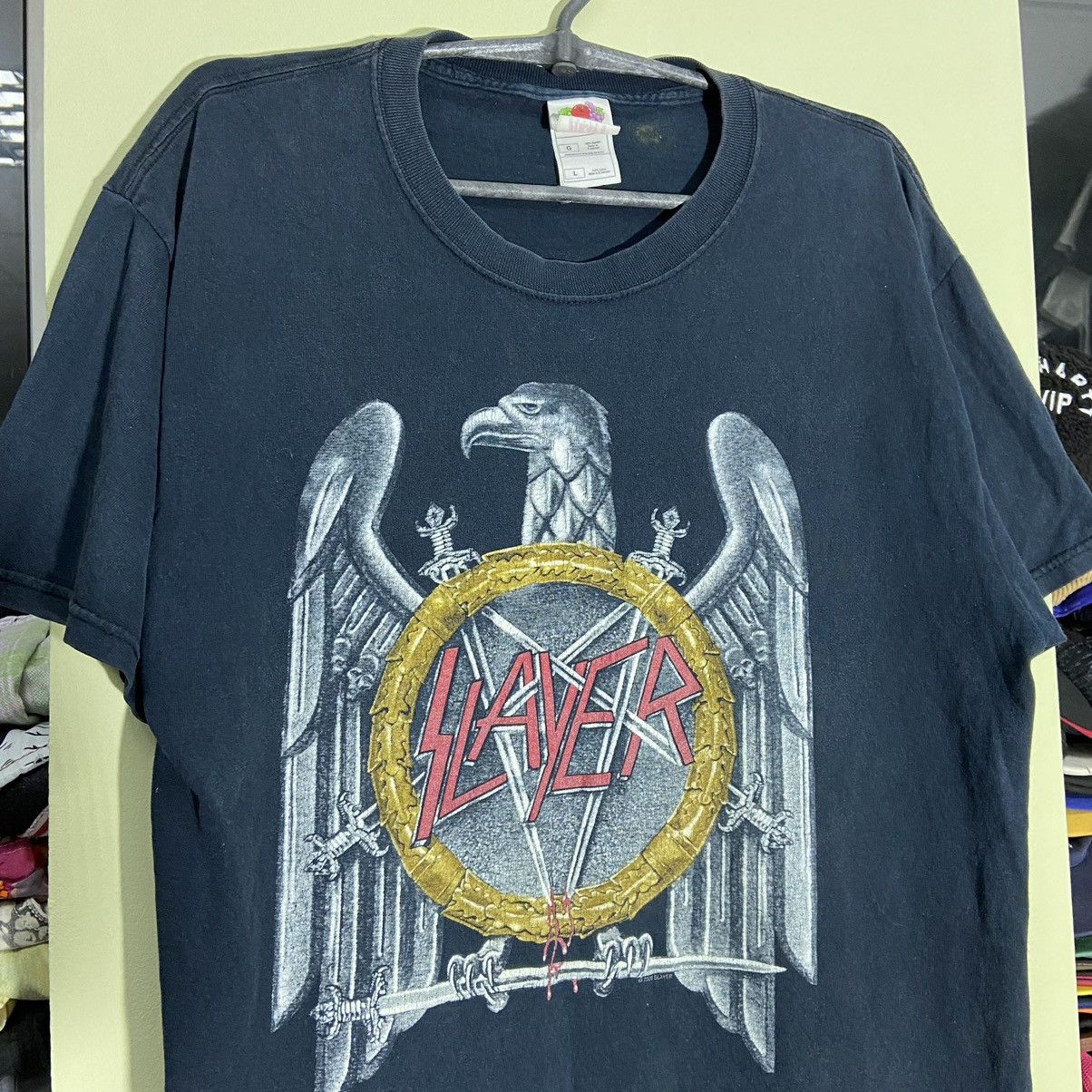 Vintage Vintage Y2K Sun Faded Slayer Band Tee Punk Graphic Black L Size US L / EU 52-54 / 3 - 3 Thumbnail