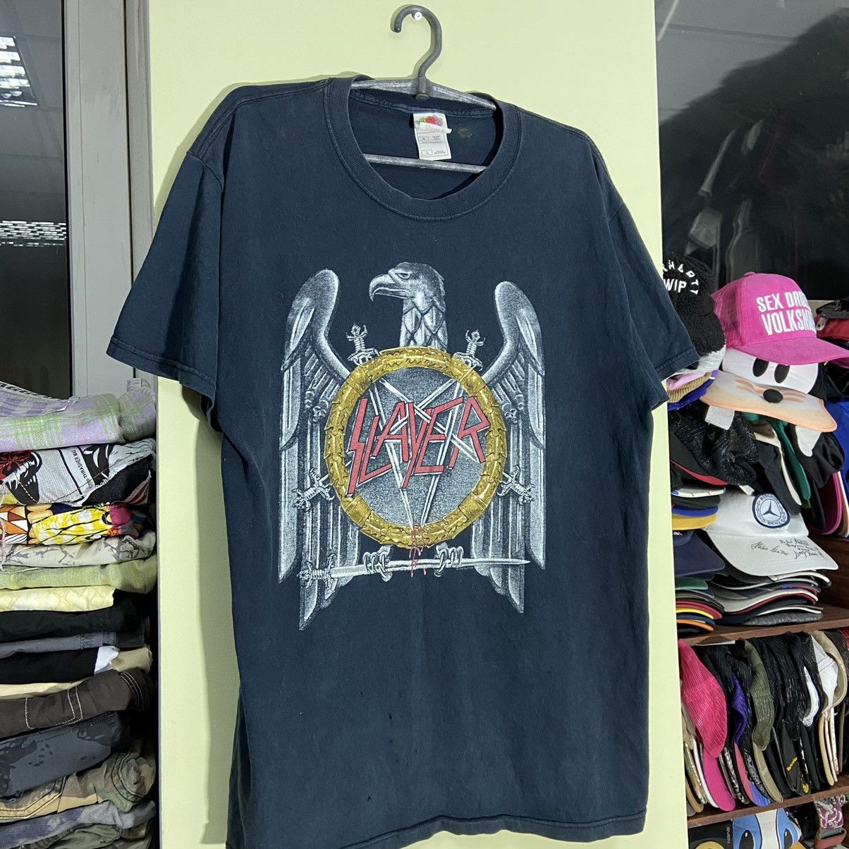 Vintage Vintage Y2K Sun Faded Slayer Band Tee Punk Graphic Black L Size US L / EU 52-54 / 3 - 2 Thumbnail