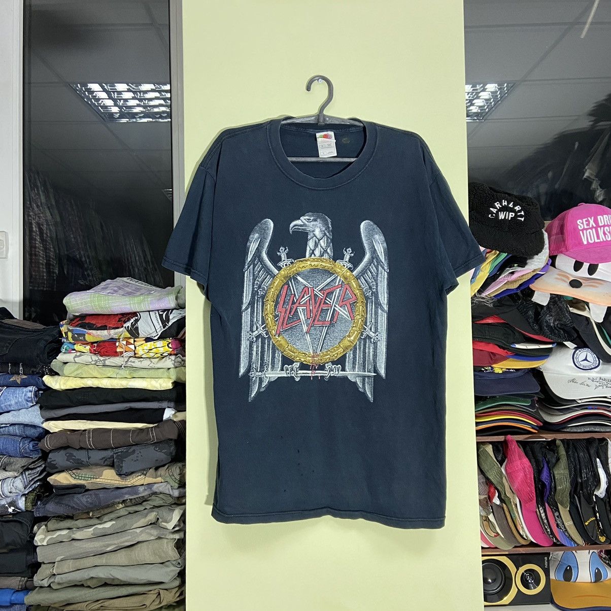Vintage Vintage Y2K Sun Faded Slayer Band Tee Punk Graphic Black L Size US L / EU 52-54 / 3 - 1 Thumbnail