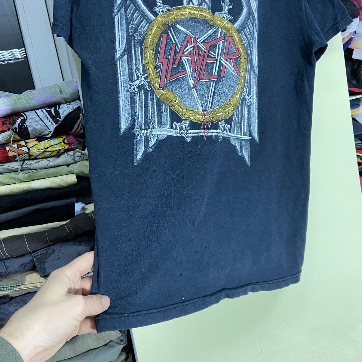 Vintage Vintage Y2K Sun Faded Slayer Band Tee Punk Graphic Black L Size US L / EU 52-54 / 3 - 5 Thumbnail