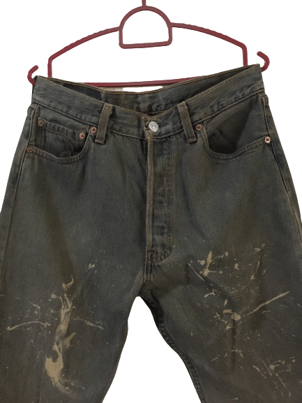 Levi's Vintage 90s Levis 501 Paint Splatter Women Jeans Size 30" / US 8 / IT 44 - 4 Thumbnail