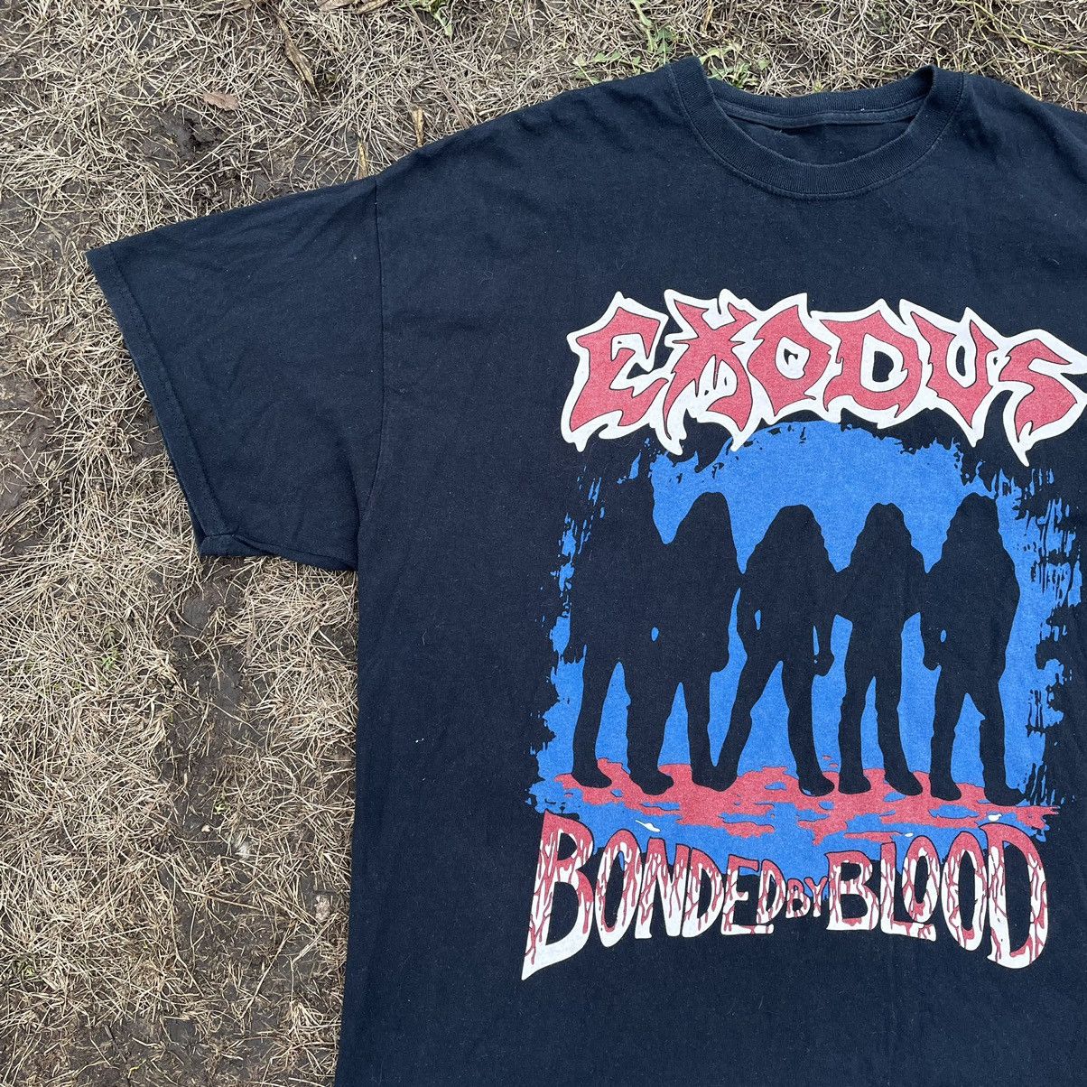 Vintage Vintage 90s Exodus Band Graphic Tee Grunge Thrashed Baggy XL Size US XL / EU 56 / 4 - 2 Thumbnail