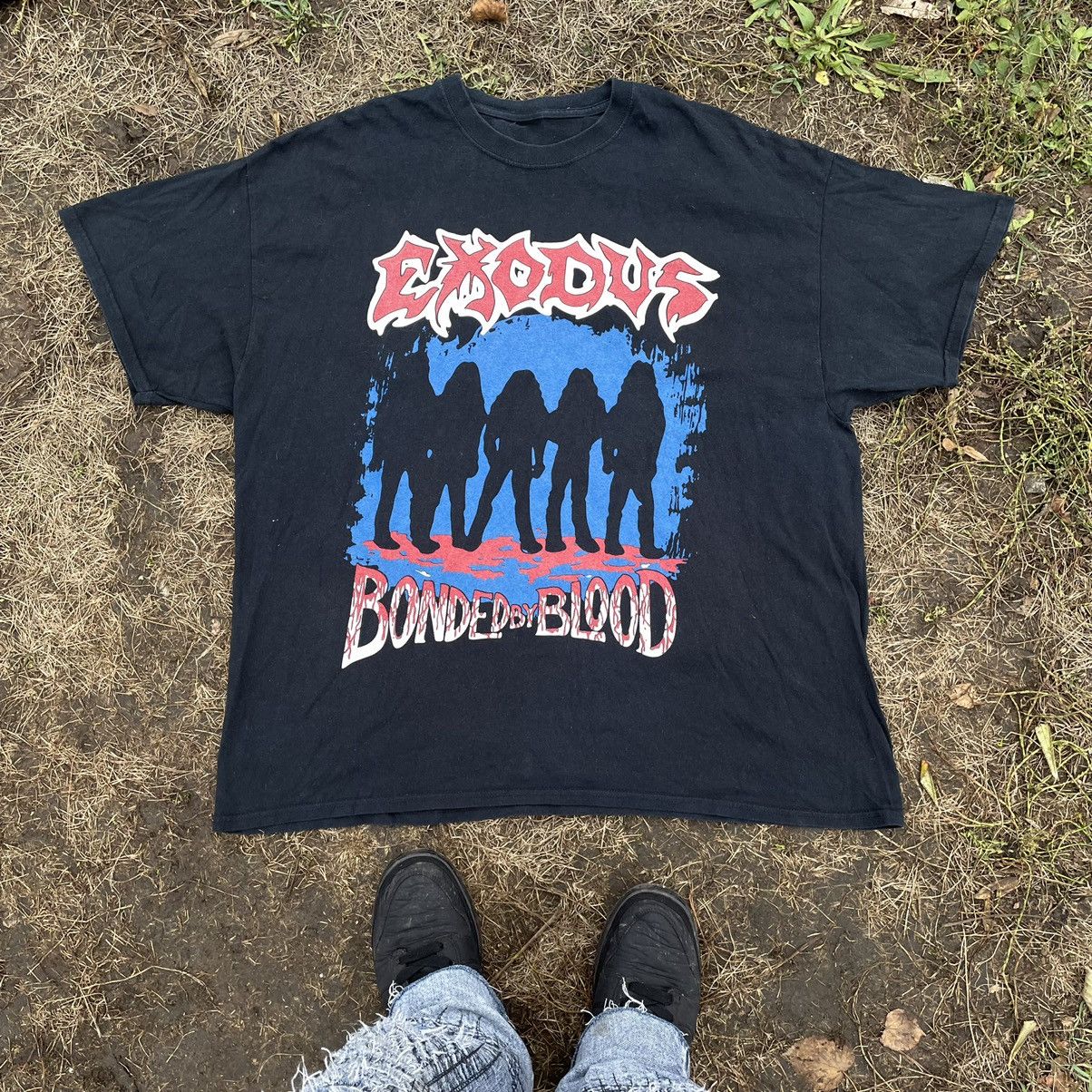 Vintage Vintage 90s Exodus Band Graphic Tee Grunge Thrashed Baggy XL Size US XL / EU 56 / 4 - 5 Thumbnail