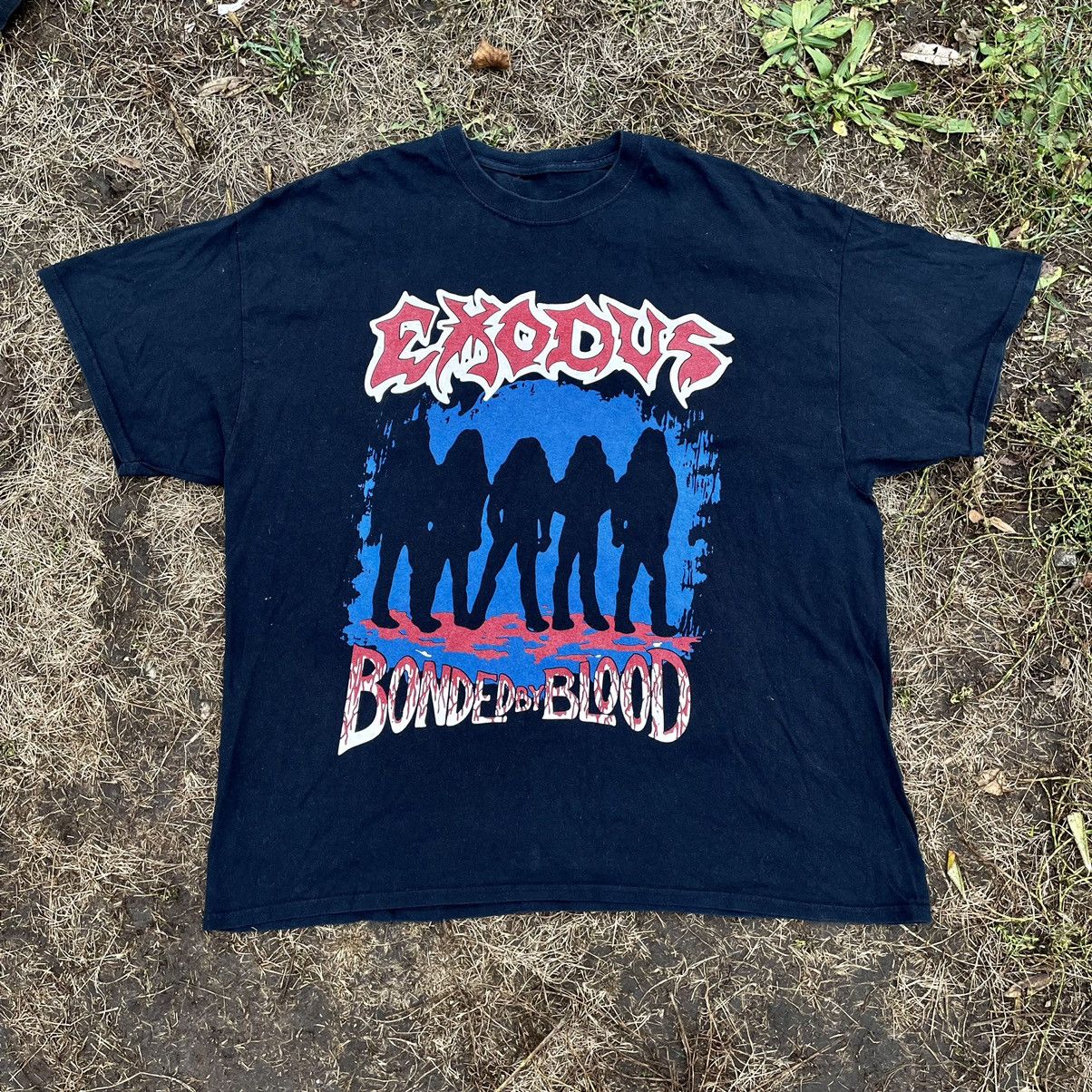 Vintage Vintage 90s Exodus Band Graphic Tee Grunge Thrashed Baggy XL Size US XL / EU 56 / 4 - 1 Thumbnail