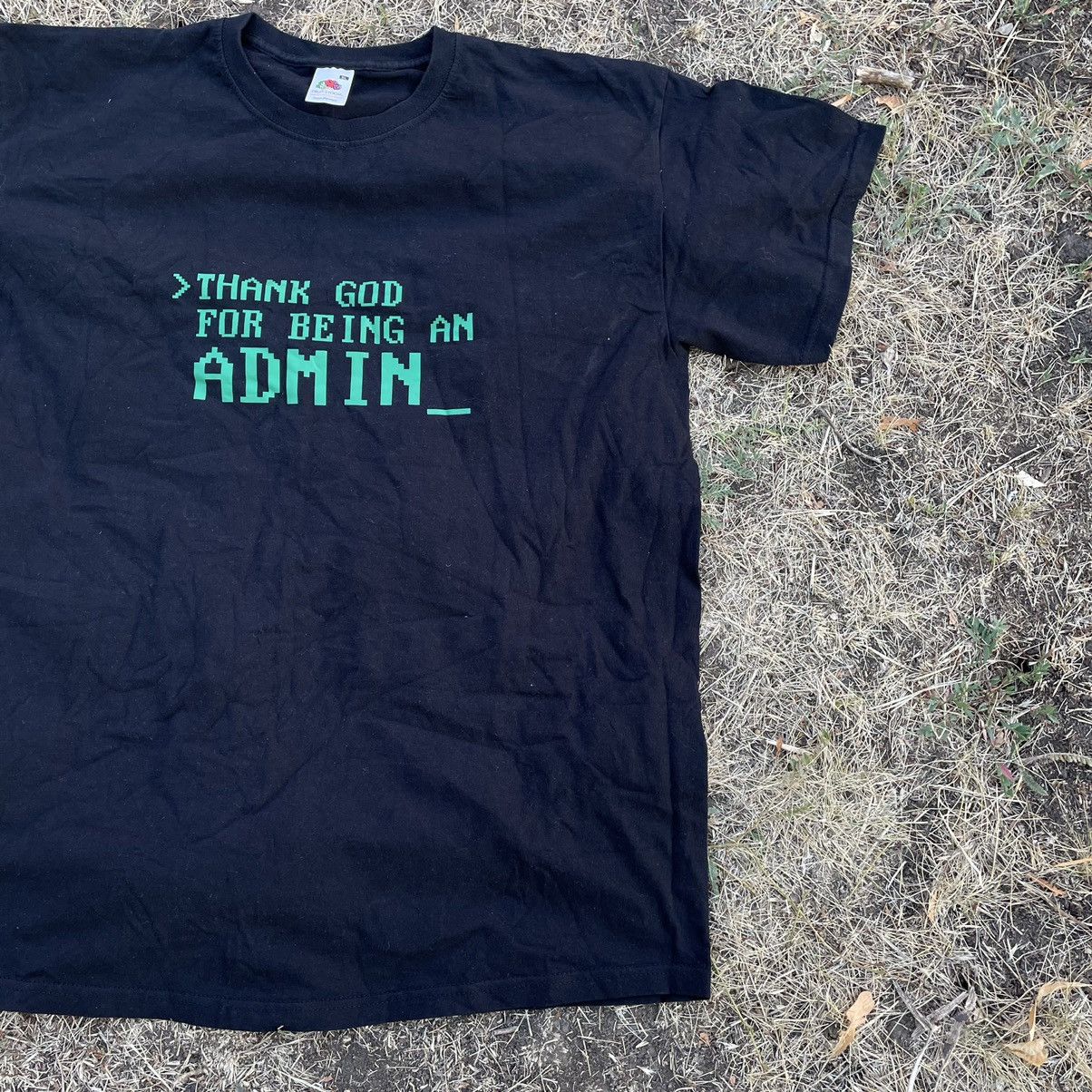 Vintage Vintage 90s Graphic Tee Religion Humor Admin Streetwear XL Size US XL / EU 56 / 4 - 2 Thumbnail