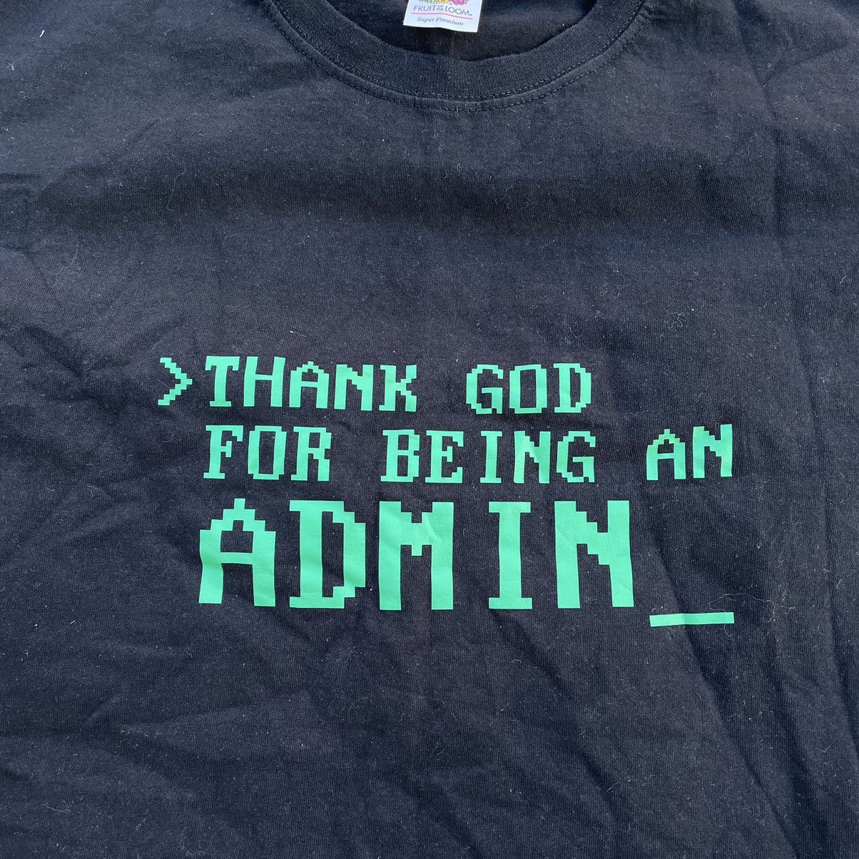 Vintage Vintage 90s Graphic Tee Religion Humor Admin Streetwear XL Size US XL / EU 56 / 4 - 4 Thumbnail