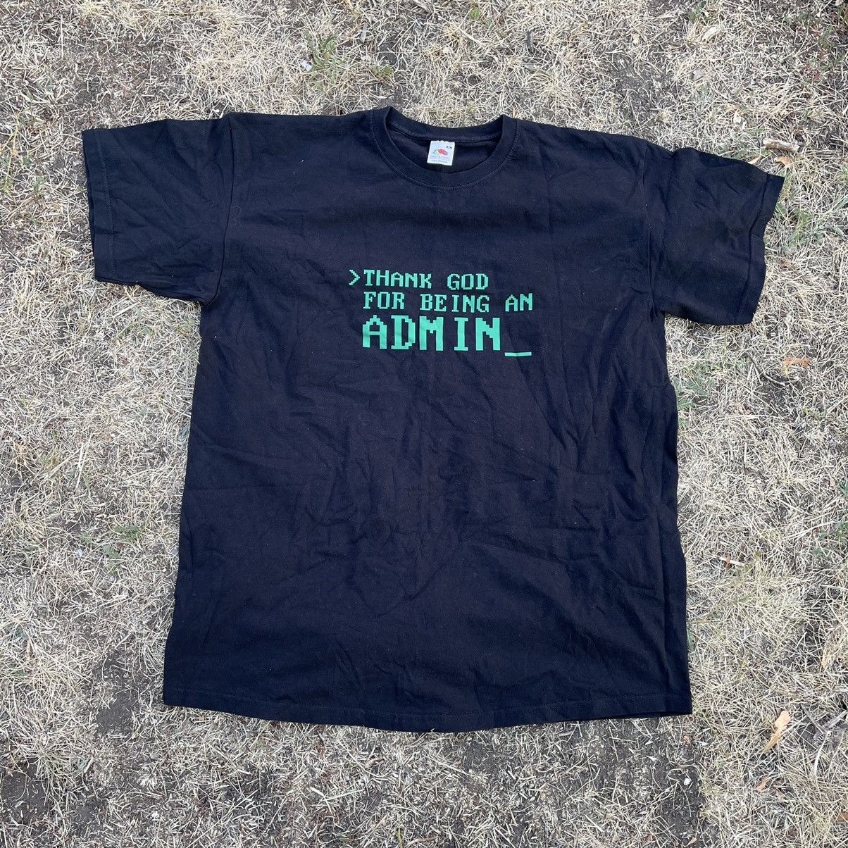 Vintage Vintage 90s Graphic Tee Religion Humor Admin Streetwear XL Size US XL / EU 56 / 4 - 1 Thumbnail