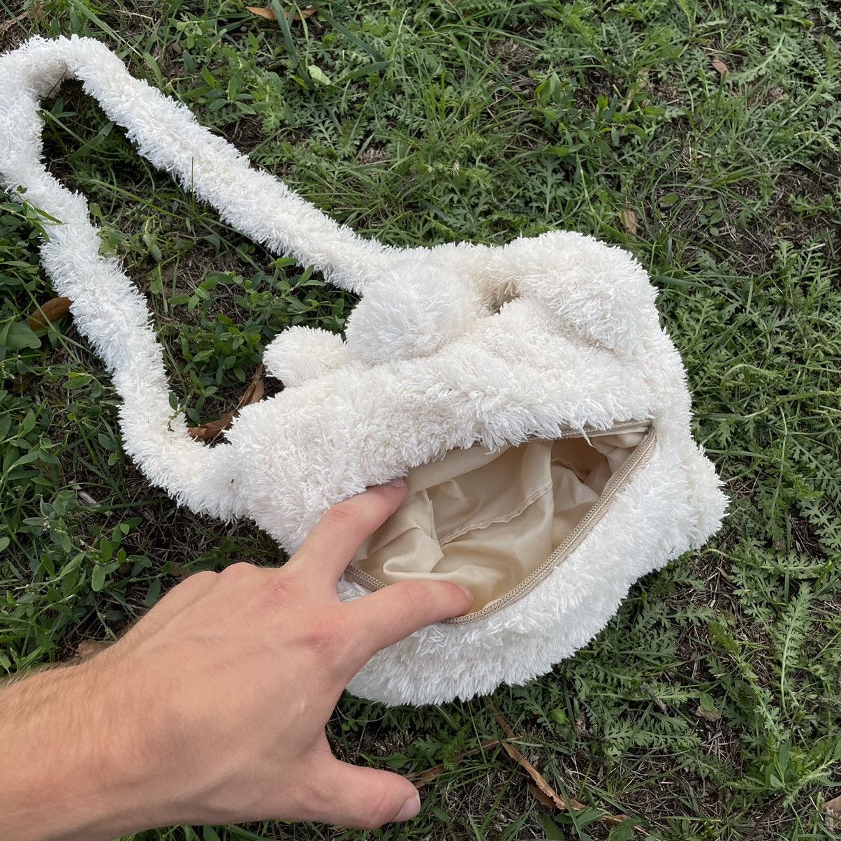 Vintage Y2K Teddy Goat Crossbody Bag Streetwear Plush Thrashed OS Size ONE SIZE - 7 Thumbnail