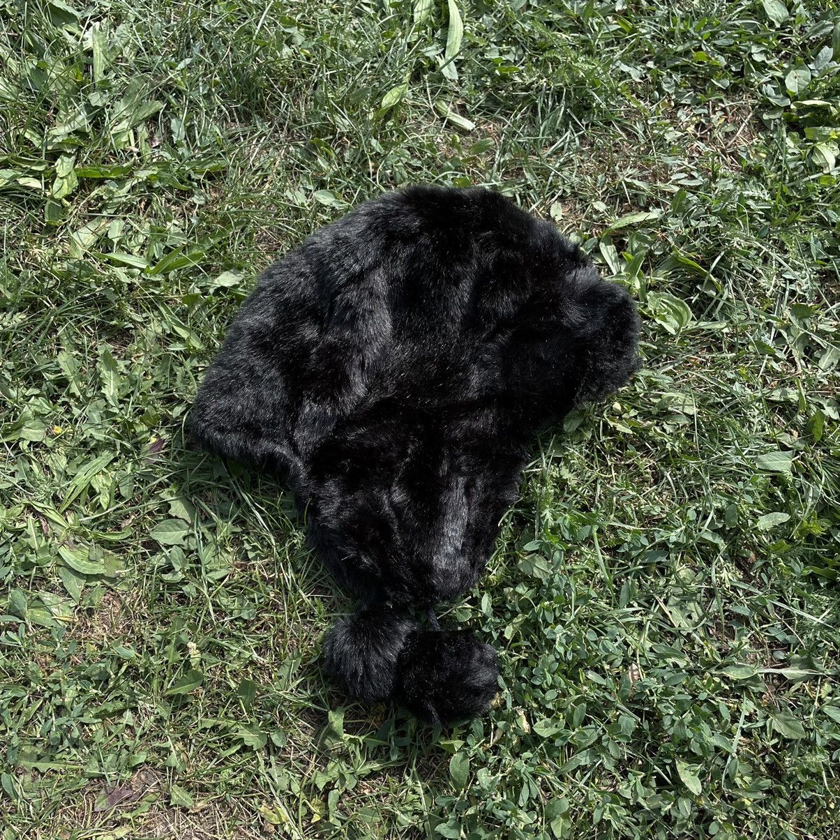 Vintage Vintage 90s Mohair Fuzzy Beanie Black Goth Alt Grunge OS Size ONE SIZE - 1 Thumbnail