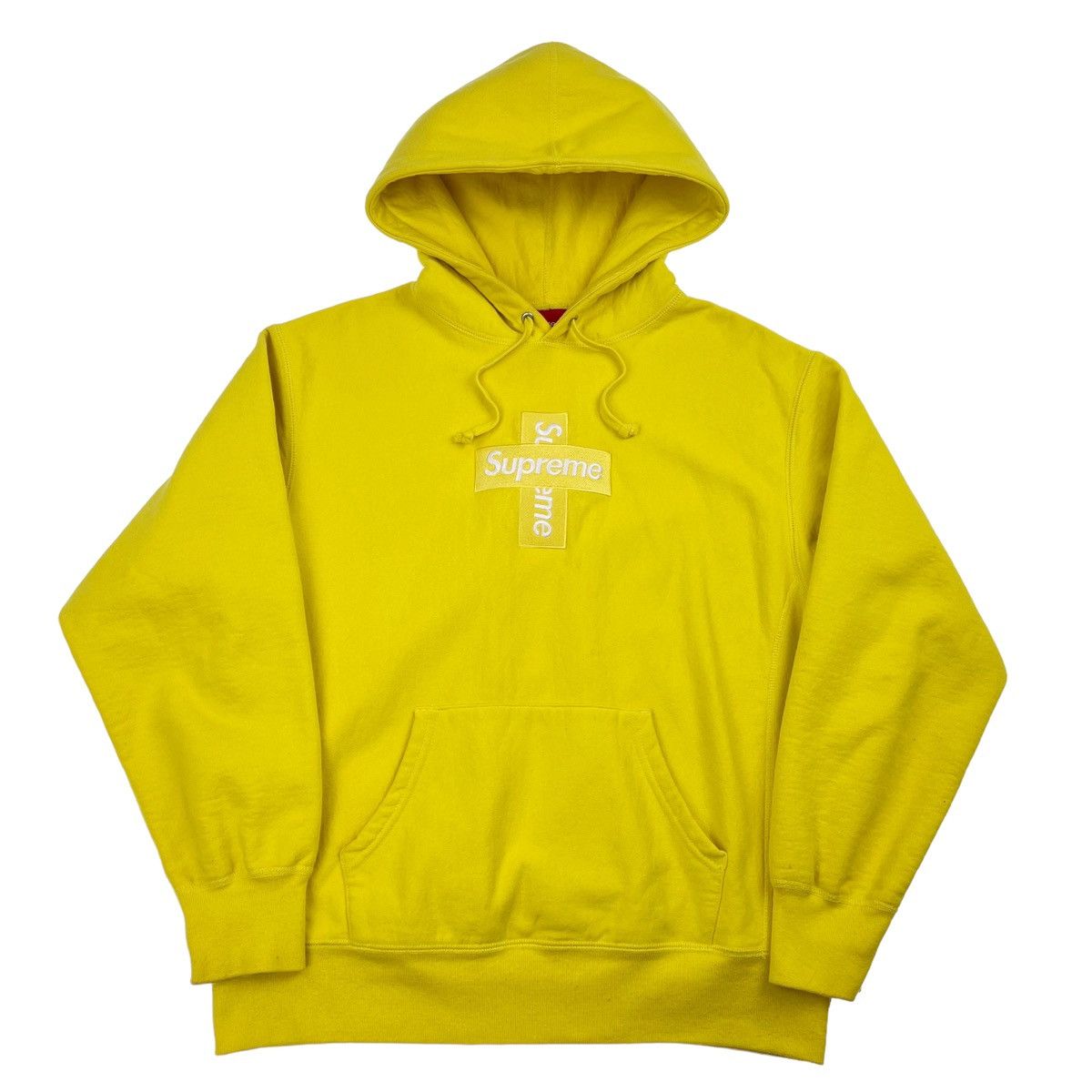 Supreme Supreme Yellow Cross Box Logo Hoodie Size US S / EU 44-46 / 1 - 2 Thumbnail