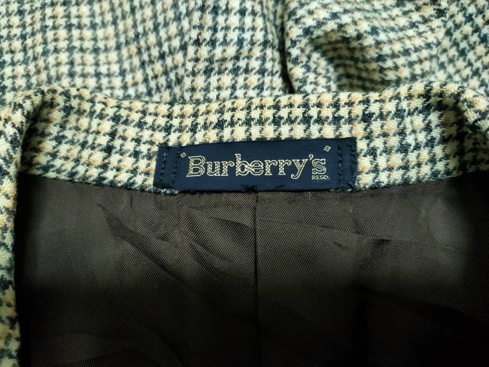 Burberry Vintage Burberry Checked Wool Blazer Jacket Size US M / EU 48-50 / 2 - 6 Thumbnail