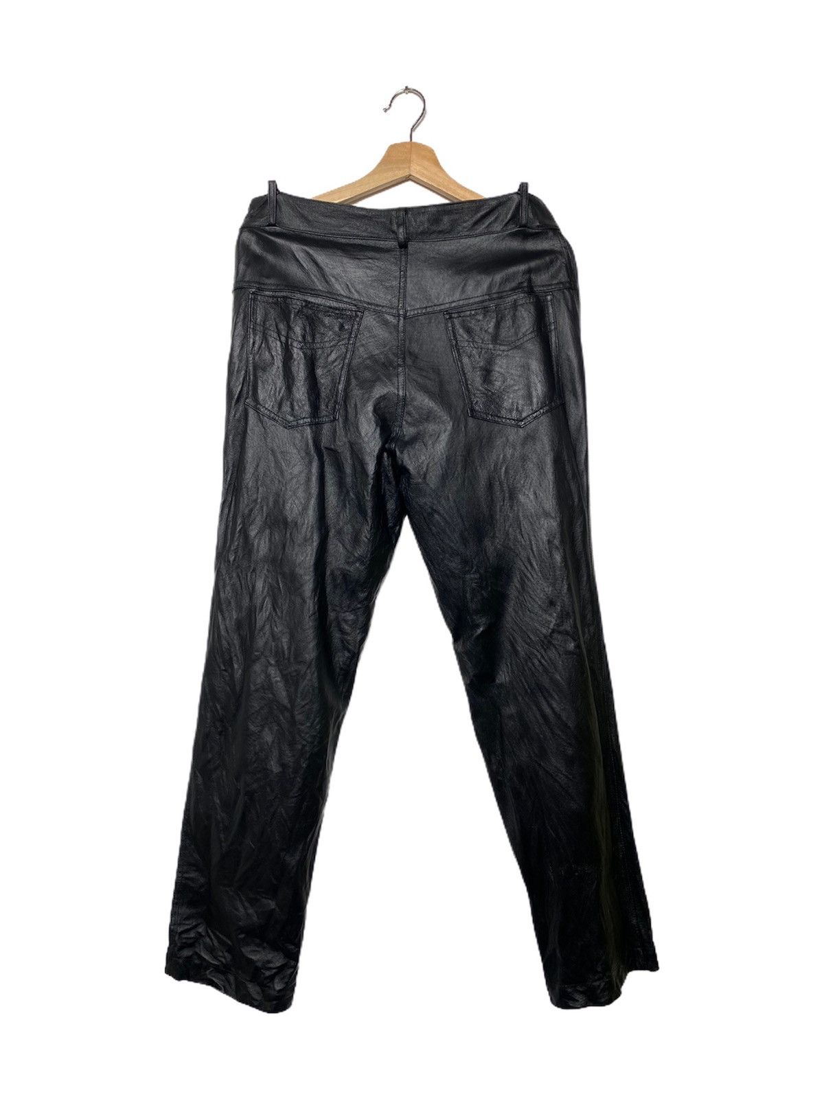 Genuine Leather × Japanese Brand × Vintage Vintage Leather Pants Size US 32 / EU 48 - 2 Thumbnail