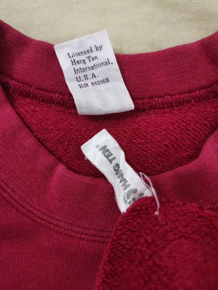 Hang Ten Vintage Hang Ten San Diego OG Sweatshirt Red Streetwear Size US M / EU 48-50 / 2 - 5 Thumbnail