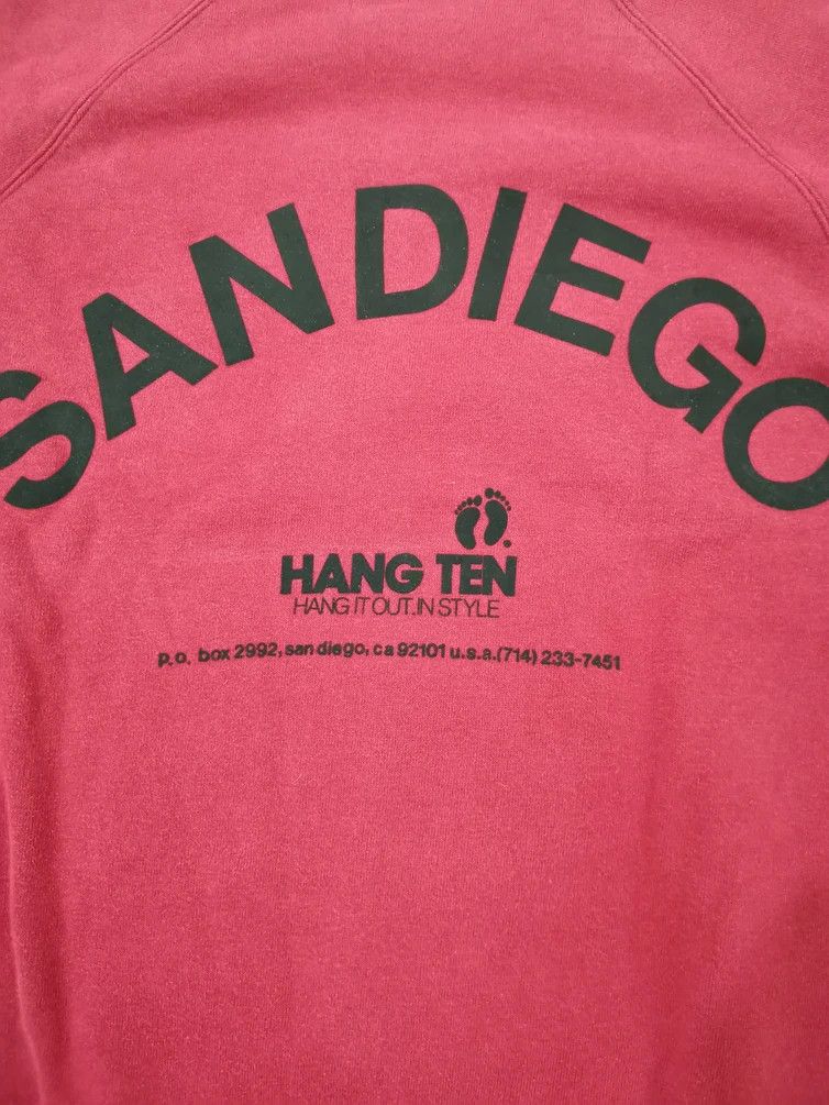 Hang Ten Vintage Hang Ten San Diego OG Sweatshirt Red Streetwear Size US M / EU 48-50 / 2 - 1 Thumbnail