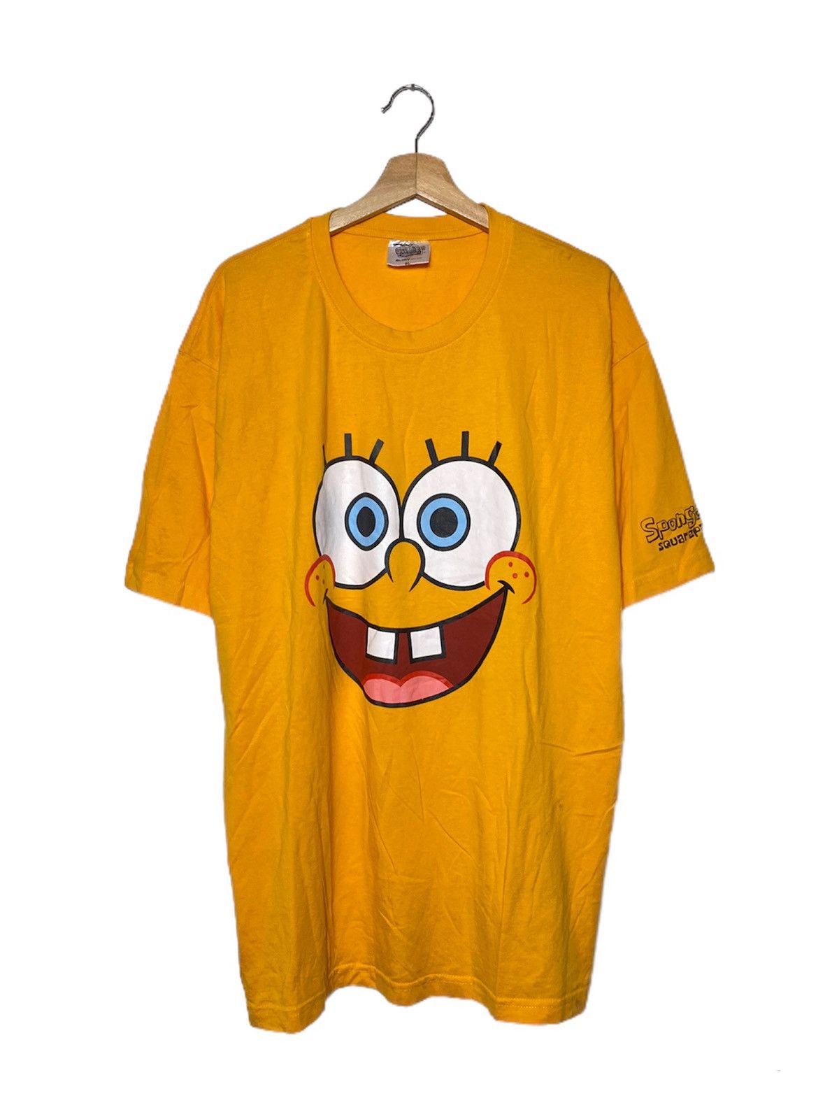 image of Cartoon Network x Pokemon Vintage Nickelodeon Spongebob Tees / Anime in Yellow, Men's (Size 2XL)
