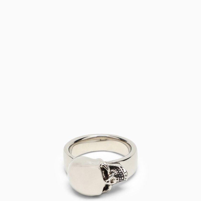 Alexander Mcqueen Side Skull Silver Ring