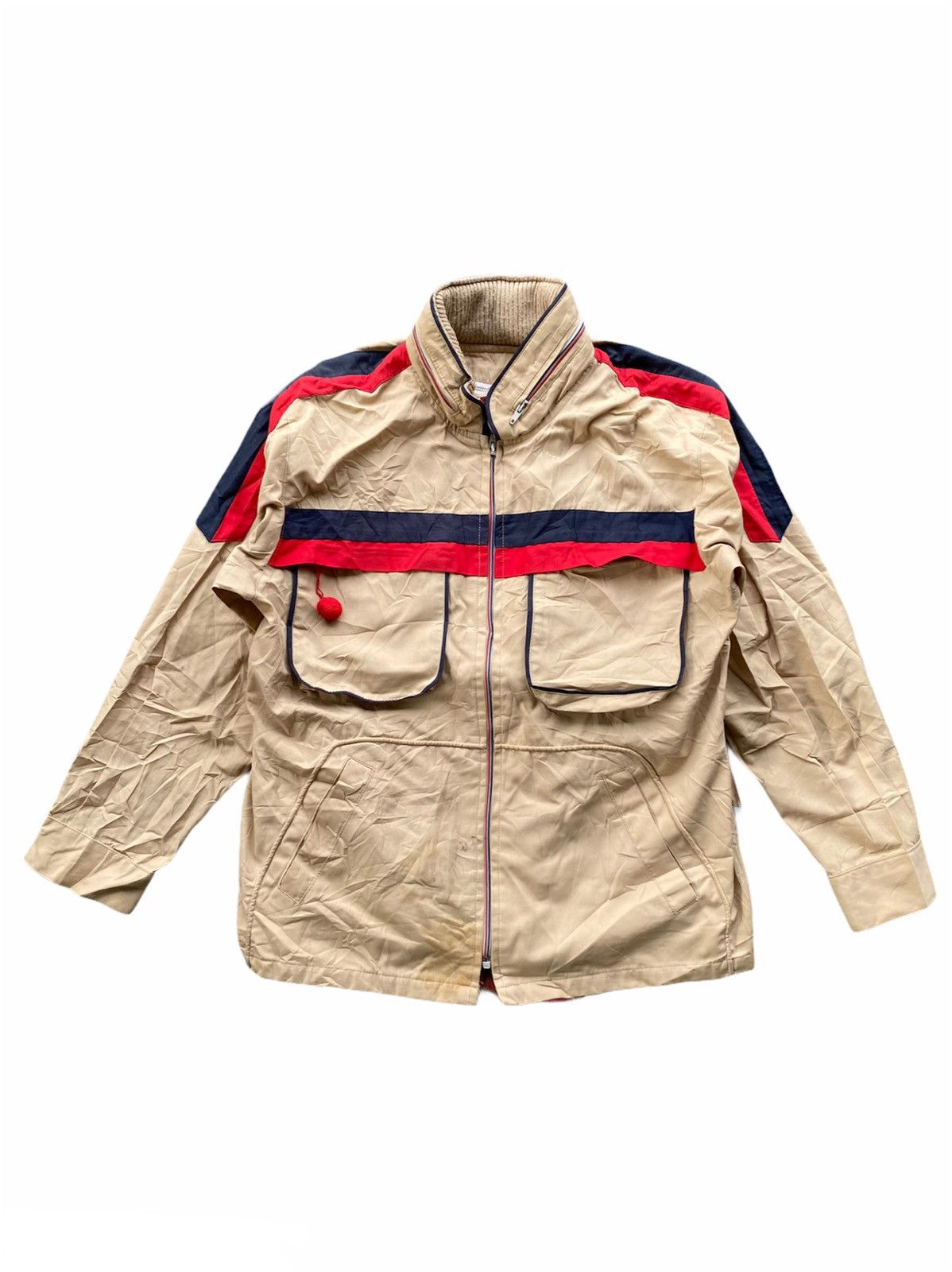 image of Chaos Fishing Club x Vintage Daiwa Fishing Gear Jacket / Shimano in Cream/Red, Men's (Size Medium)