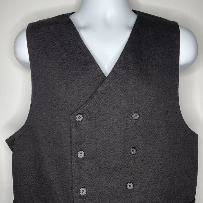 Vintage 2000 SAMPLE Wahmaker Black Textured Cotton Waistcoat Vest | Grailed