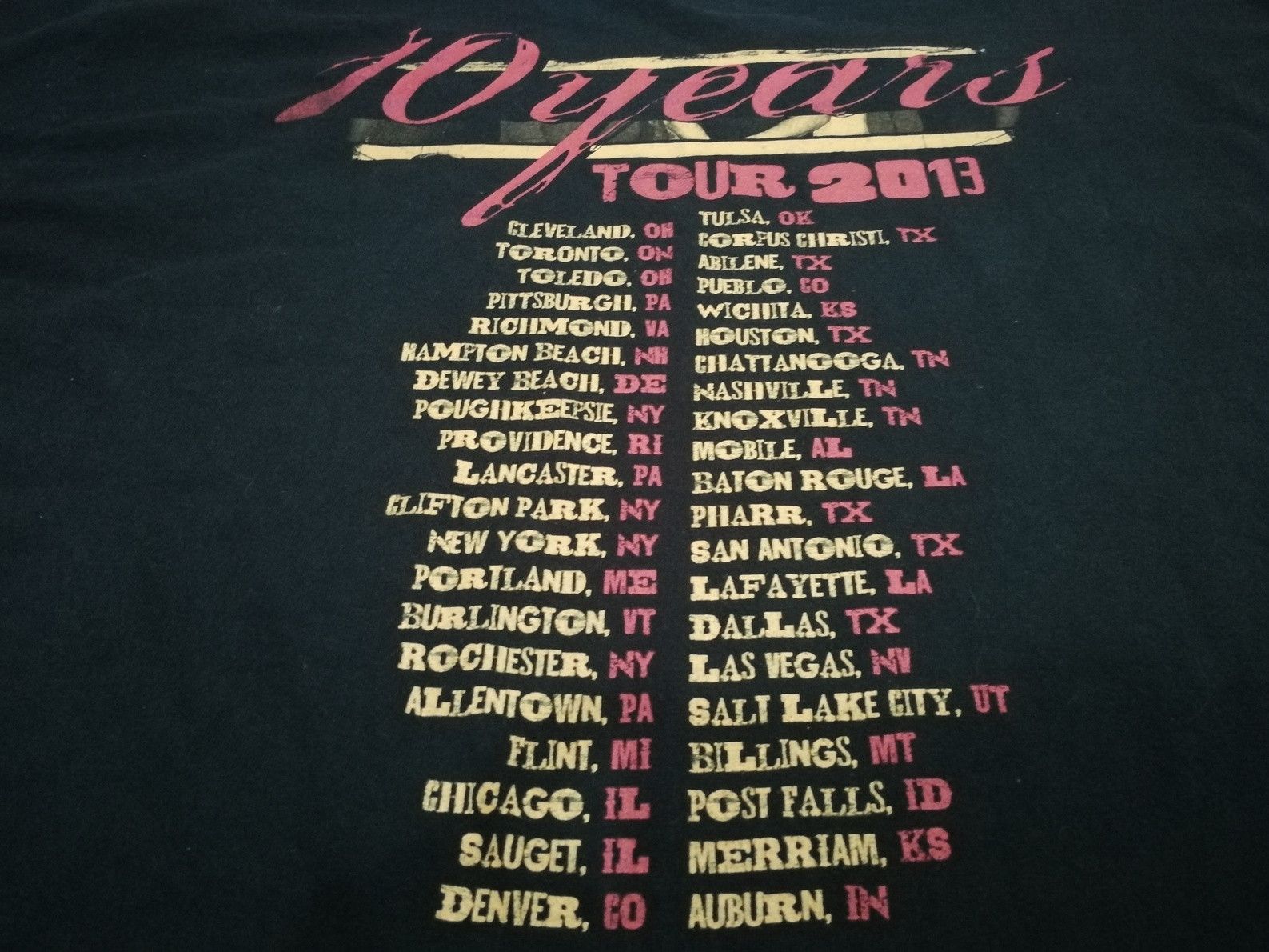 Band Tees 10 Years American Alternative Metal Band grunge Size US XL / EU 56 / 4 - 4 Thumbnail