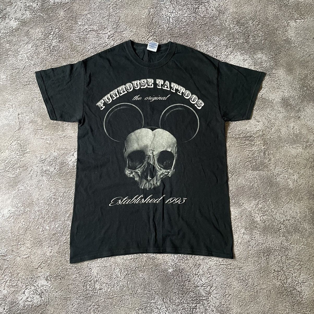 Vintage Vintage Y2K Skull Graphic Tee Sun Faded Dark Grunge Slim L Size US L / EU 52-54 / 3 - 3 Thumbnail
