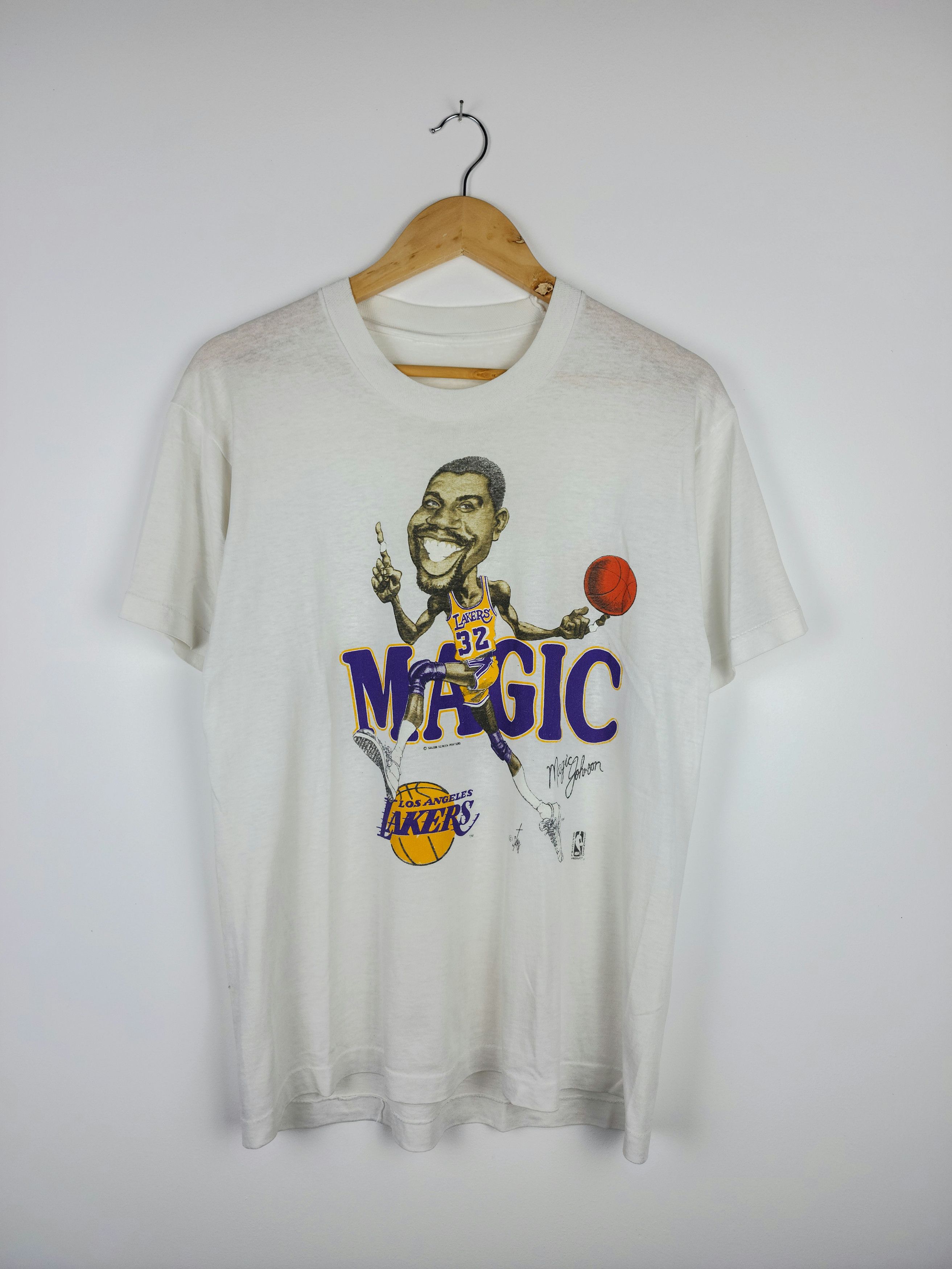 Salem Sportswear Vintage 80's Los Angeles Lakers MAGIC JOHNSON #32 ...