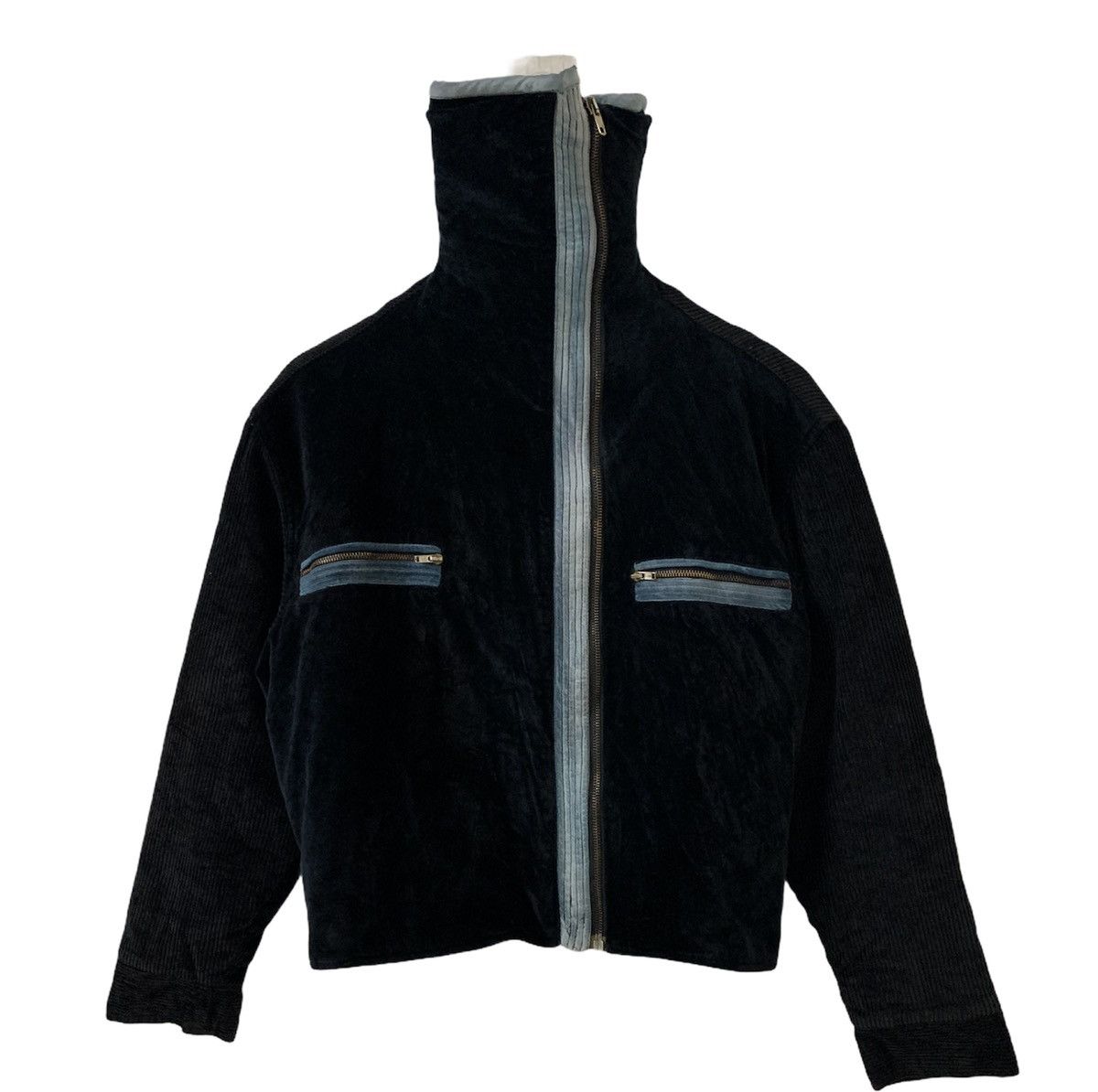 Versace Jeans Couture Velvet Cropped Turtleneck Jacket