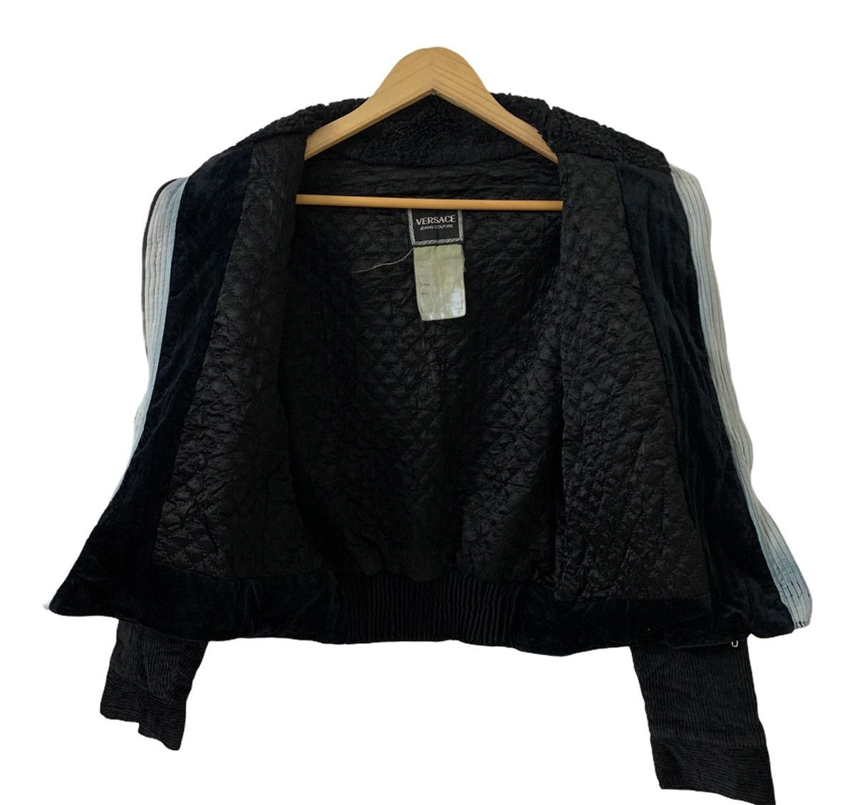 Versace Jeans Couture Versace Jeans Couture Velvet Cropped Turtleneck Jacket Size L / US 10 / IT 46 - 8 Thumbnail