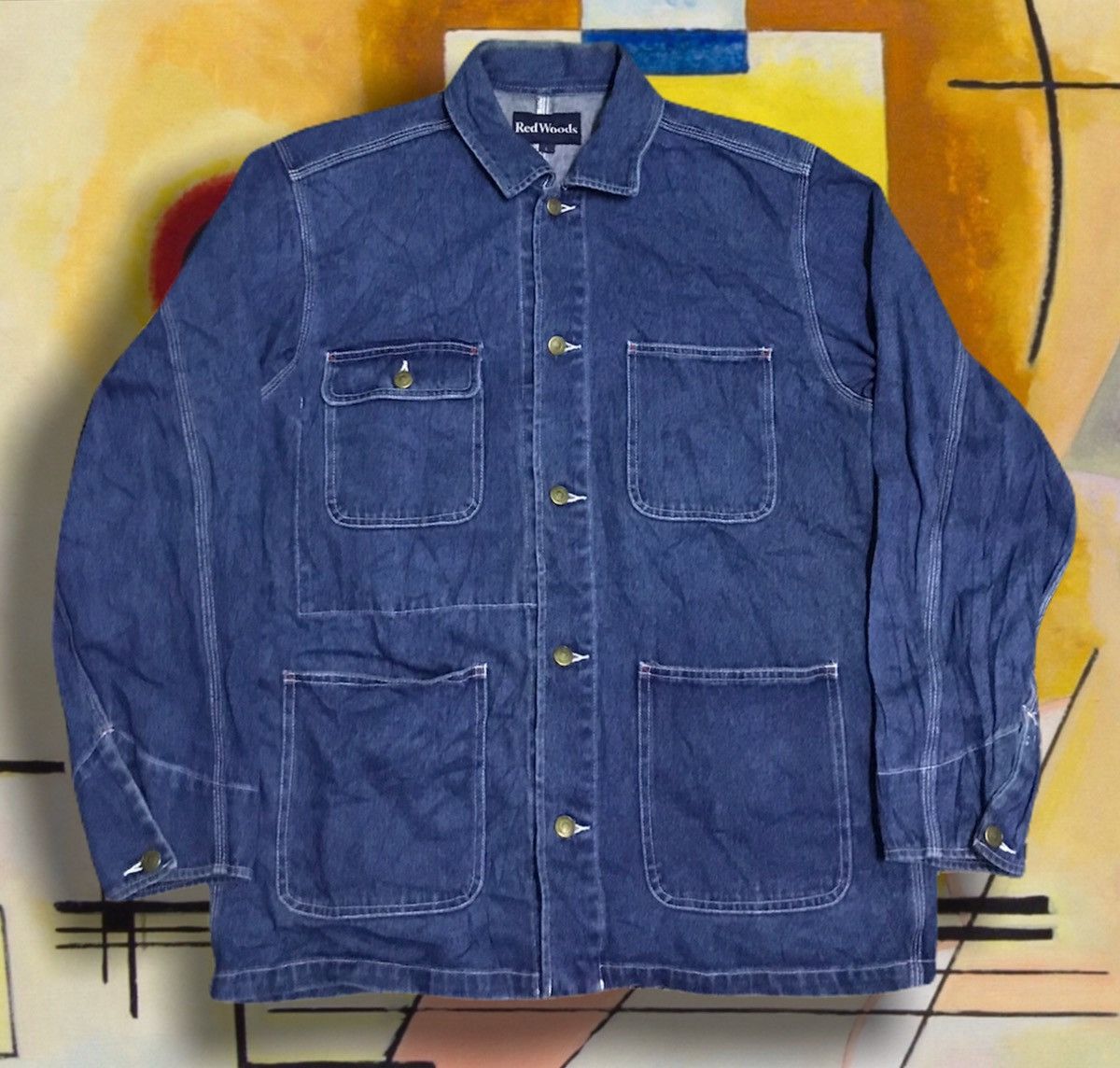 Japanese Brand Red woods workwear jacket Size US L / EU 52-54 / 3 - 1 Thumbnail