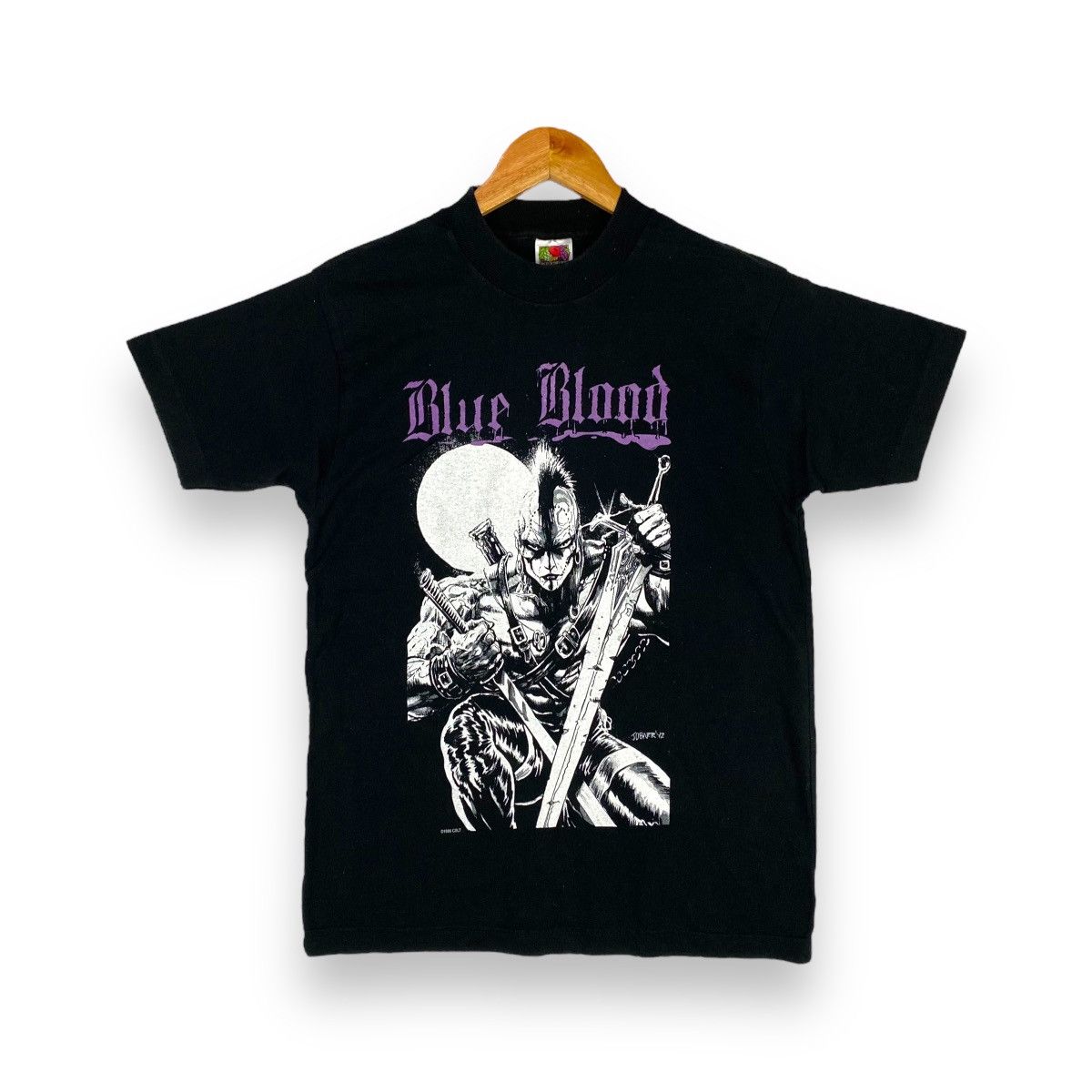 Vintage Vintage 90's BLUE BLOOD Jobarr Comics Tee Size US M / EU 48-50 / 2 - 1 Thumbnail