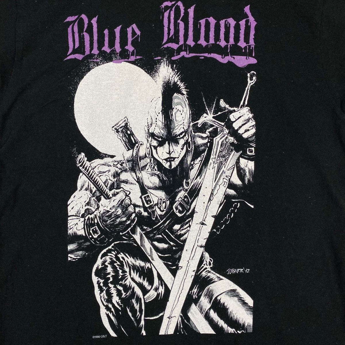 Vintage Vintage 90's BLUE BLOOD Jobarr Comics Tee Size US M / EU 48-50 / 2 - 2 Thumbnail
