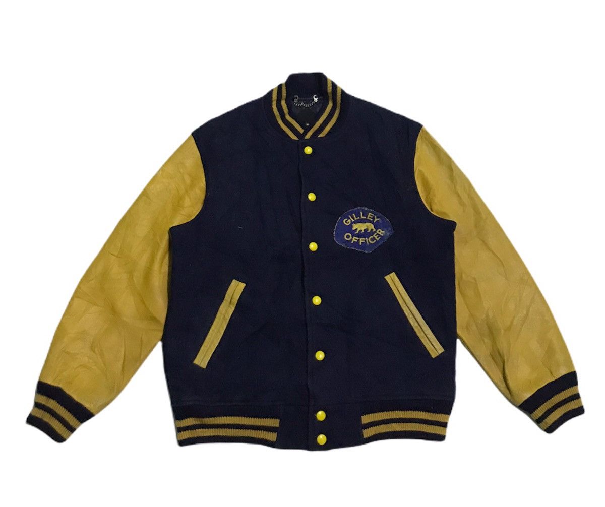 Vintage vintage stadium varsity jacket leather sleeve Size US M / EU 48-50 / 2 - 1 Thumbnail