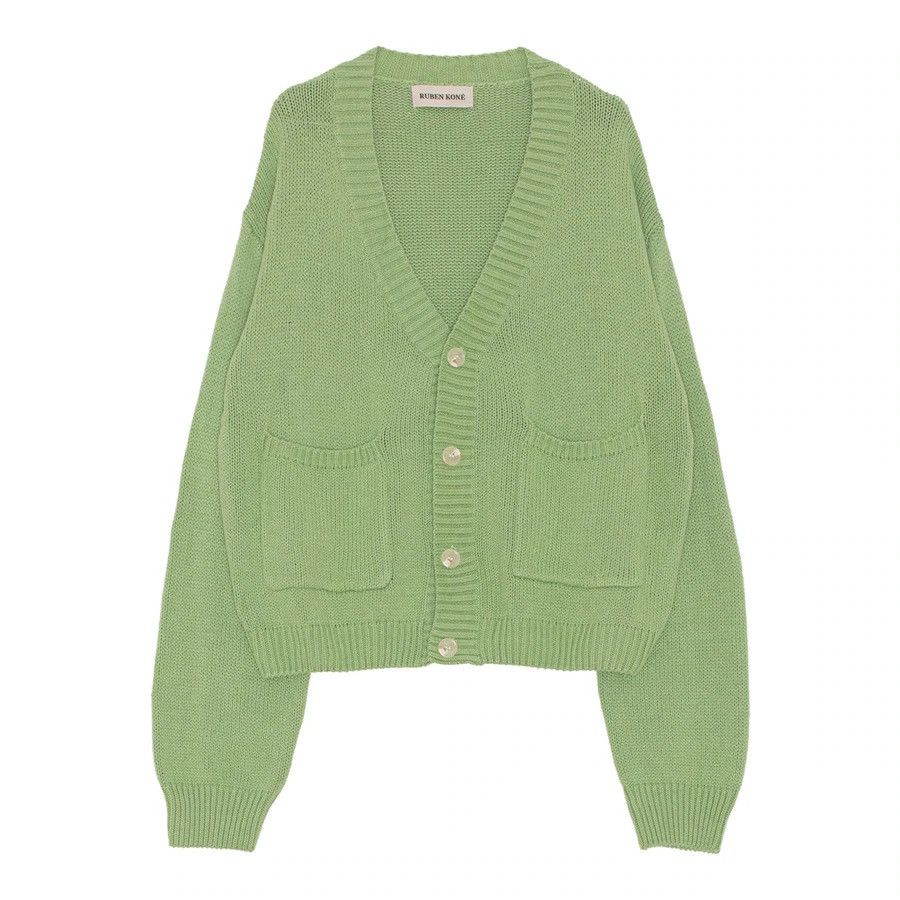 *LIMITED DROP* Ruben Kone Oversized Cropped Cardigan “Mint”