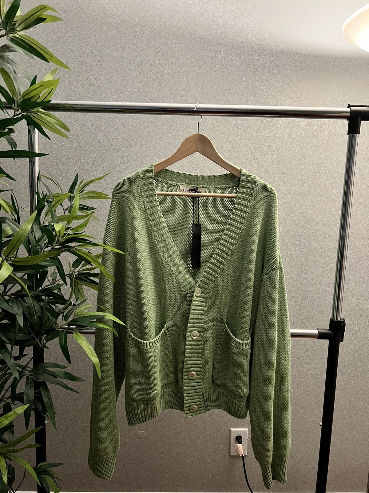 *LIMITED DROP* Ruben Kone Oversized Cropped Cardigan “Mint”