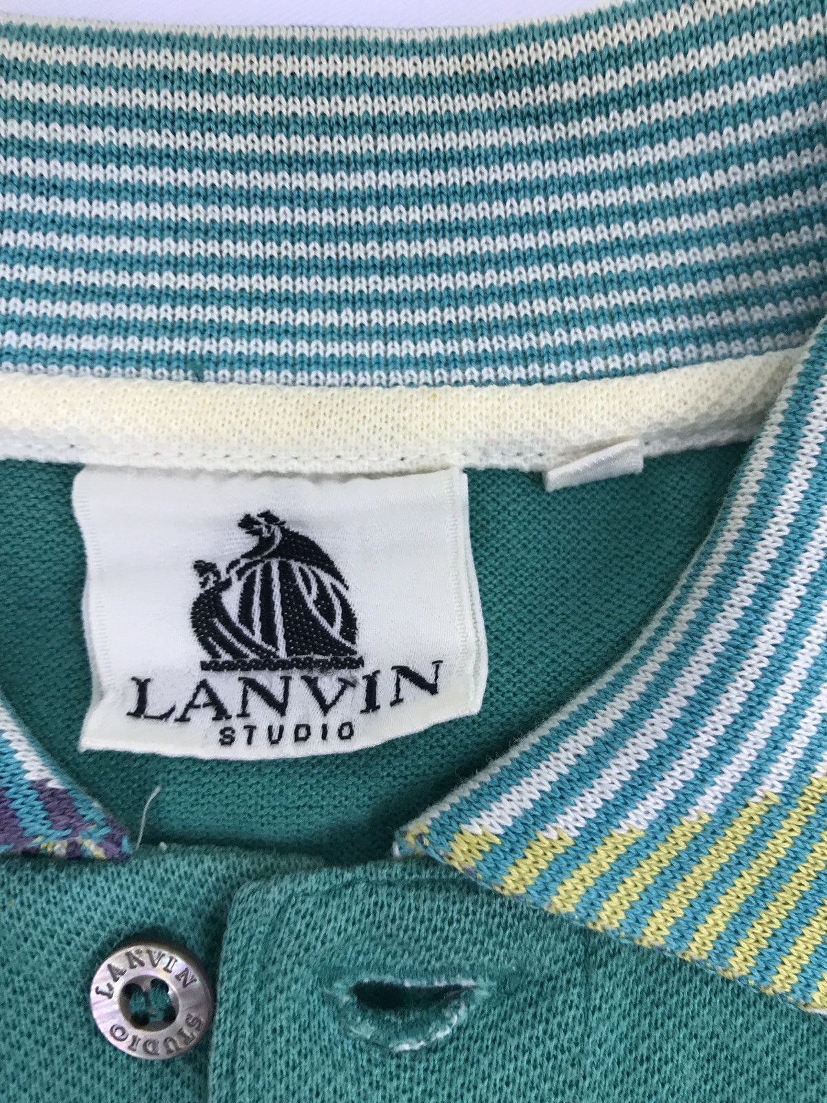 Lanvin Lanvin Studio Polo Tee Embroidery Logo Size US L / EU 52-54 / 3 - 3 Thumbnail