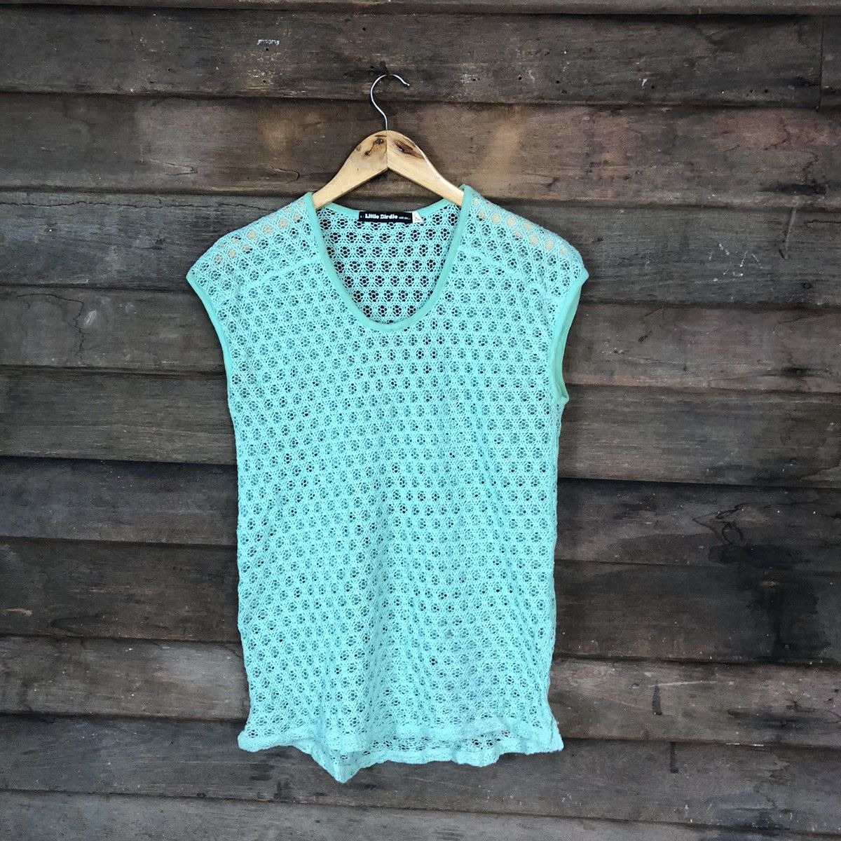 Little Birds Mesh Net Crochet Cardigan Knitwear #7151