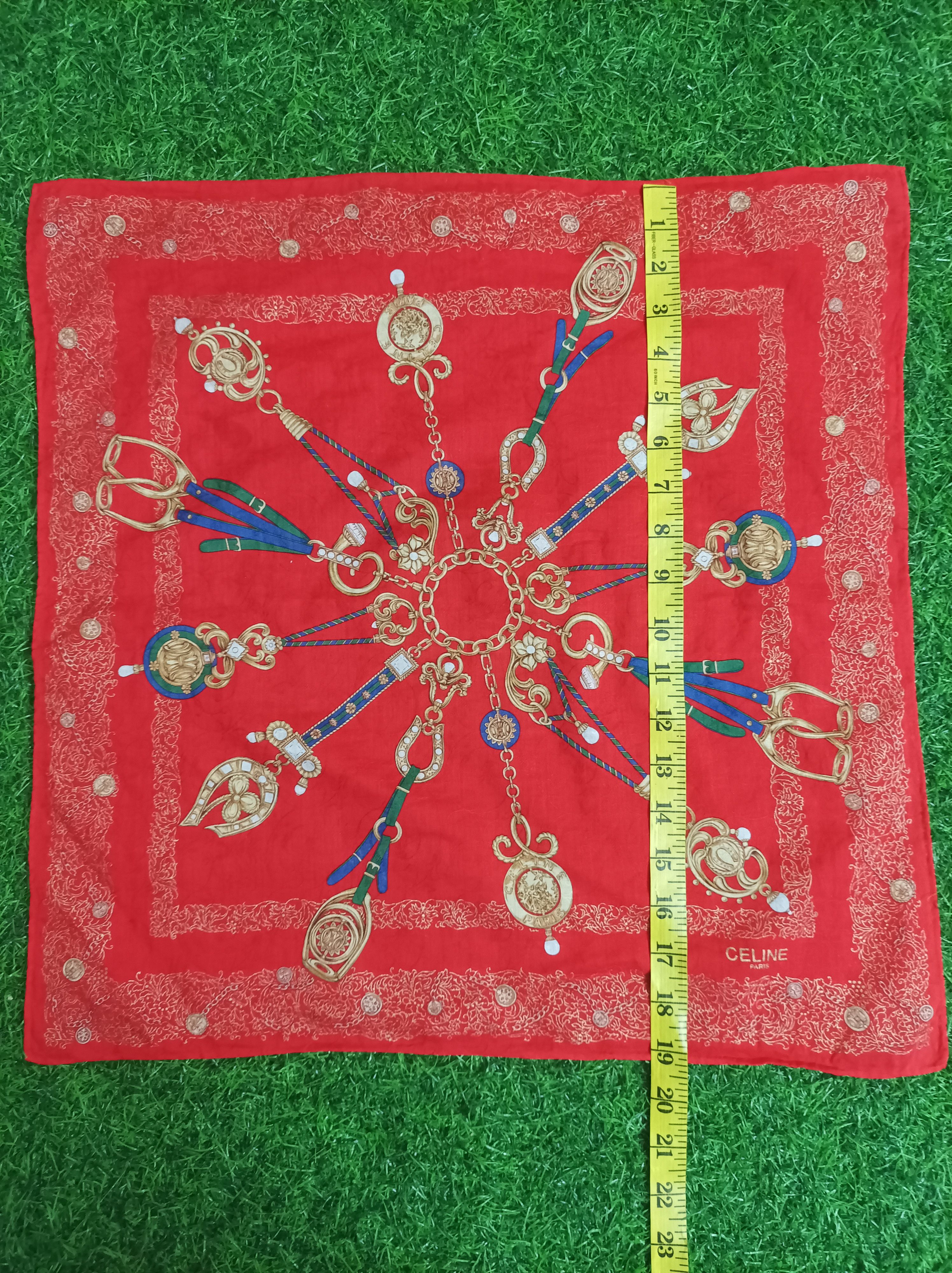 Celine × Designer CELINE HANDKERCHIEF/HEAD SCARF/BANDANA Size ONE SIZE - 5 Thumbnail