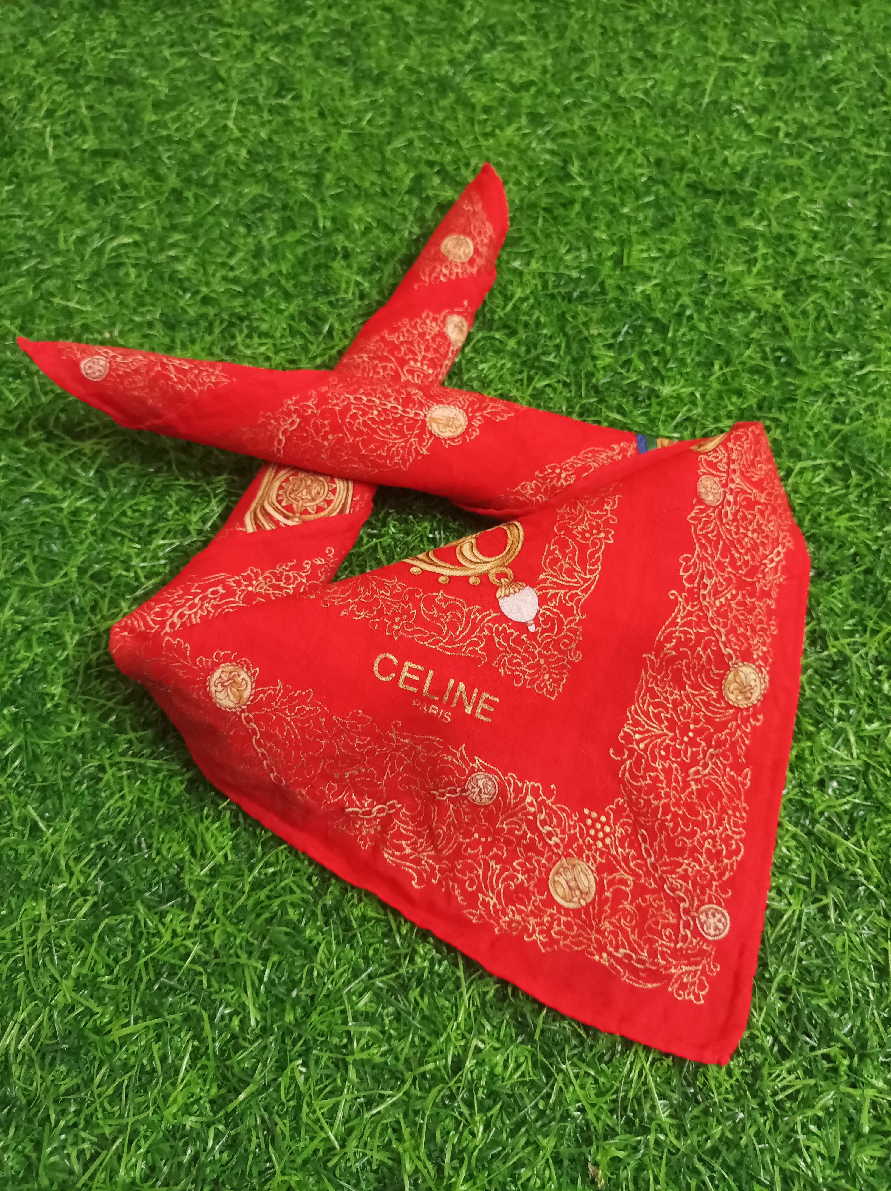 CELINE HANDKERCHIEF/HEAD SCARF/BANDANA