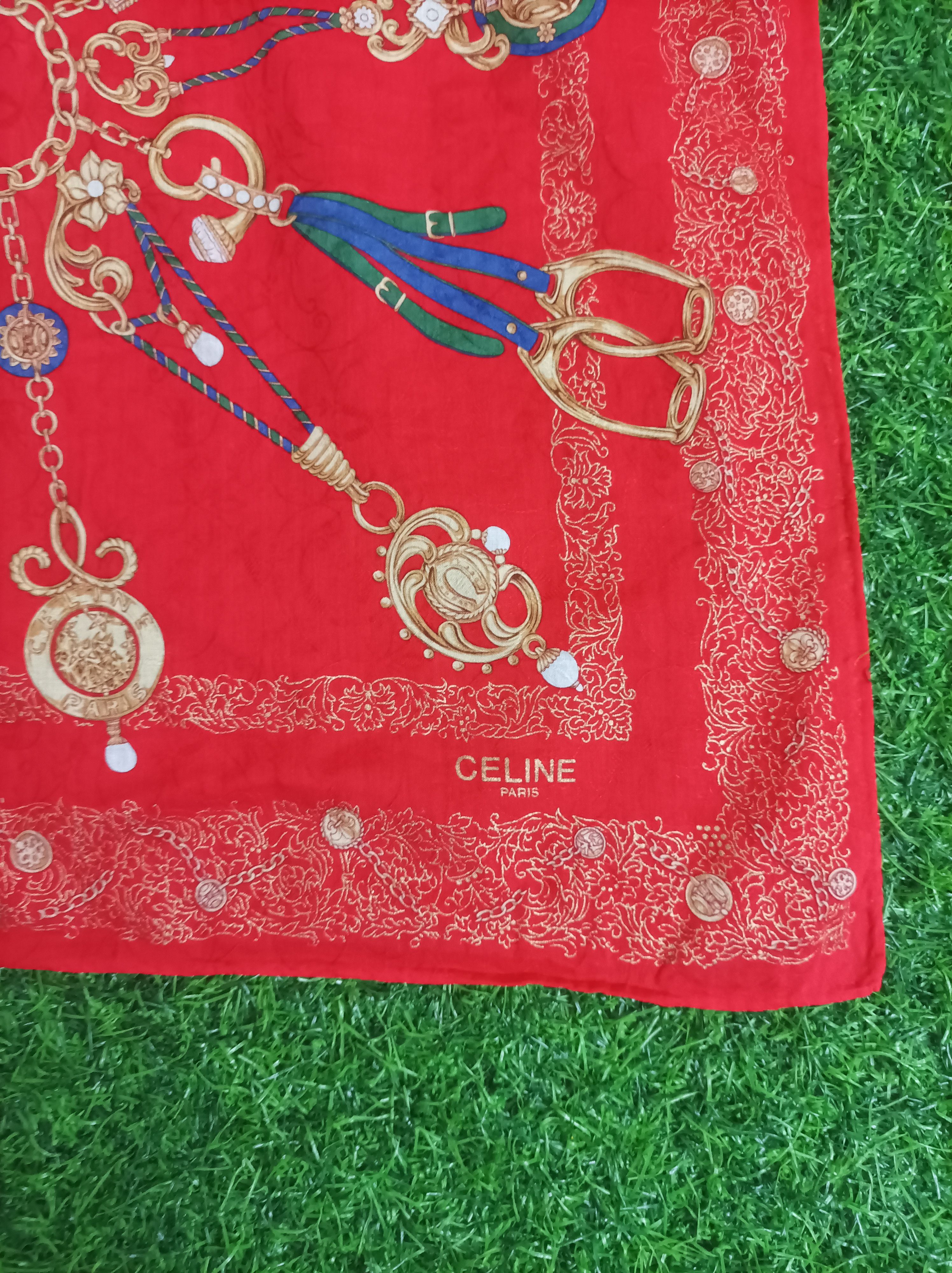 Celine × Designer CELINE HANDKERCHIEF/HEAD SCARF/BANDANA Size ONE SIZE - 4 Thumbnail