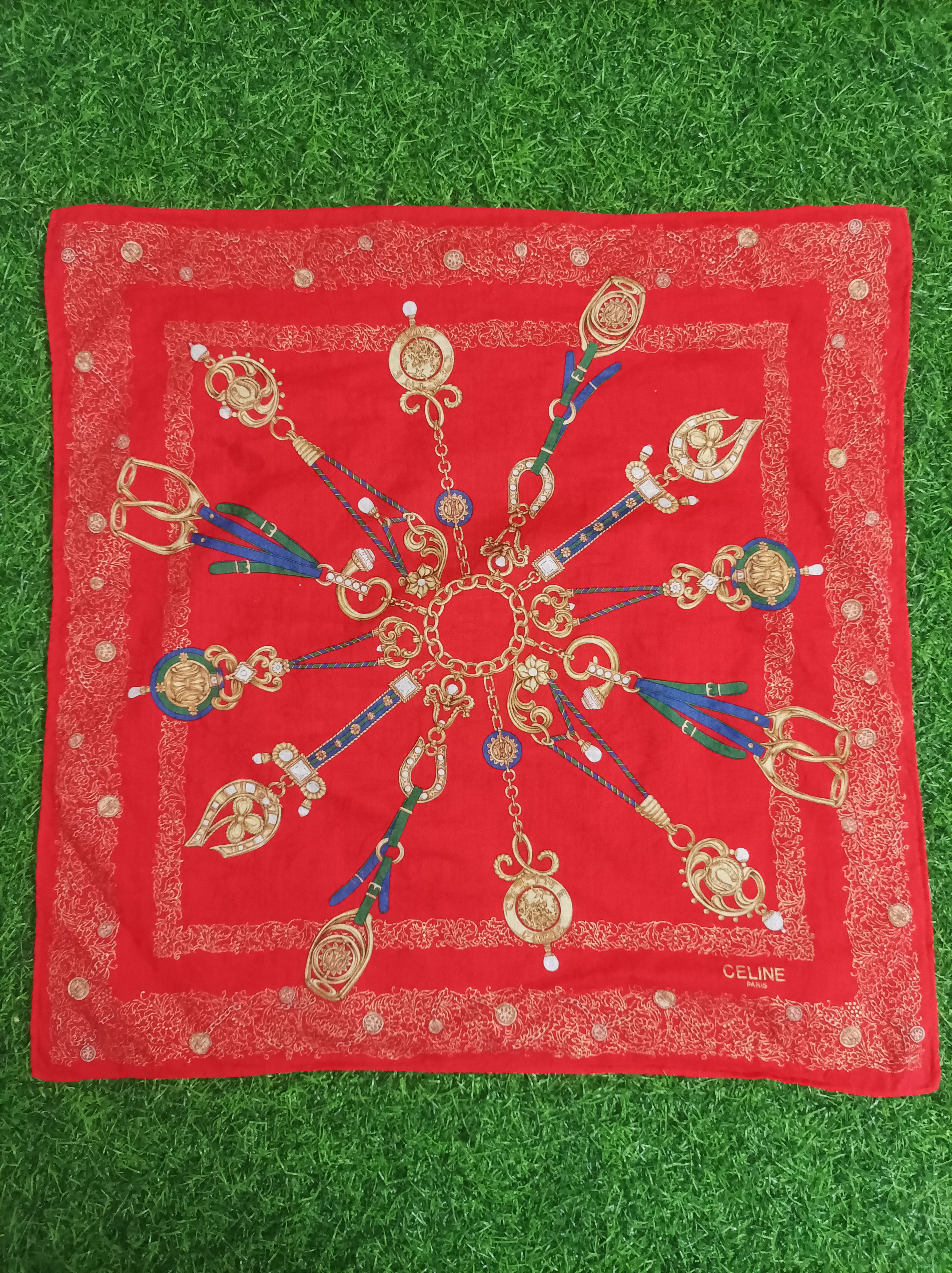 Celine × Designer CELINE HANDKERCHIEF/HEAD SCARF/BANDANA Size ONE SIZE - 2 Thumbnail
