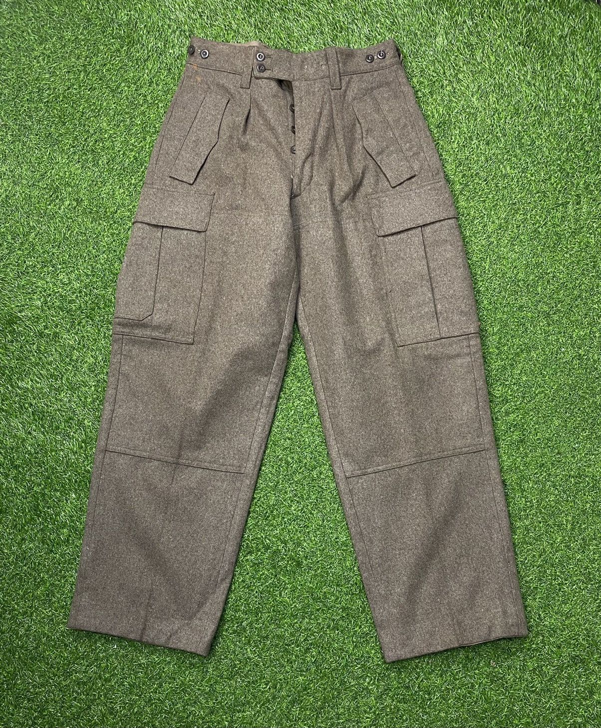 image of German Army Trainers x Military Vintage 60S German Military Wool Pants, Men's (Size 30)