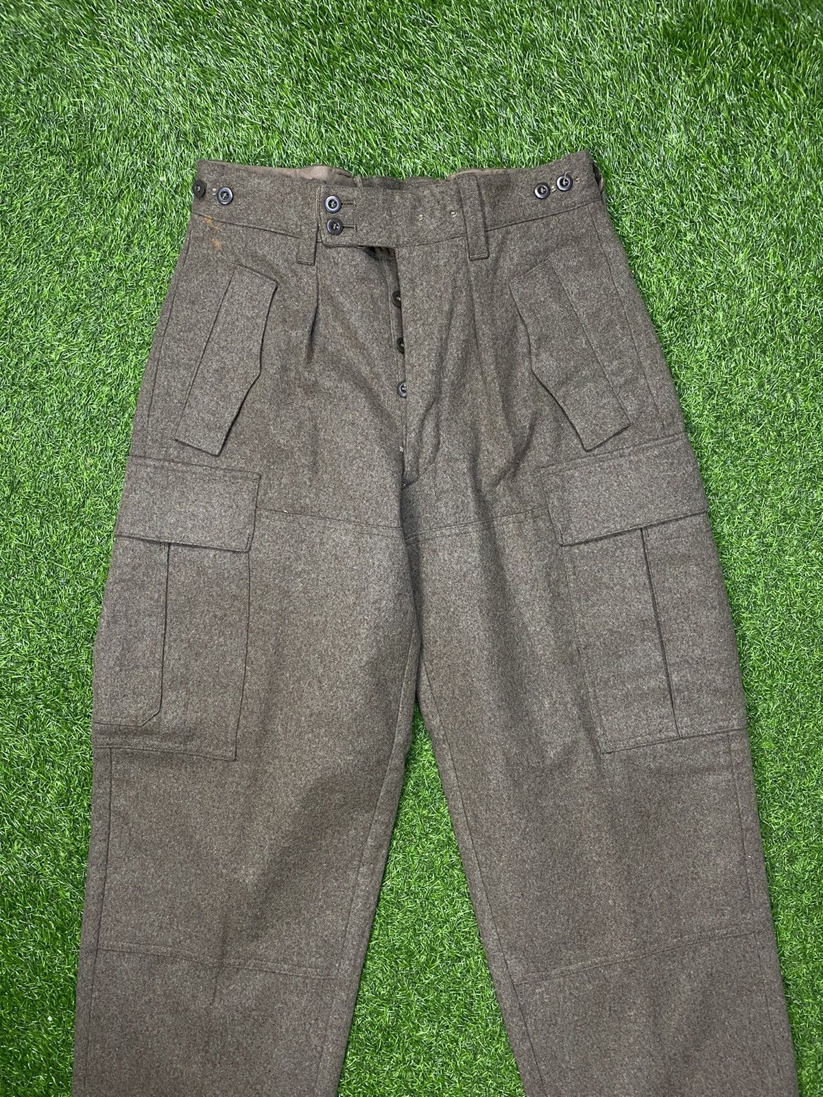 Vintage Vintage 60s German Military Wool Pants Size US 30 / EU 46 - 2 Thumbnail