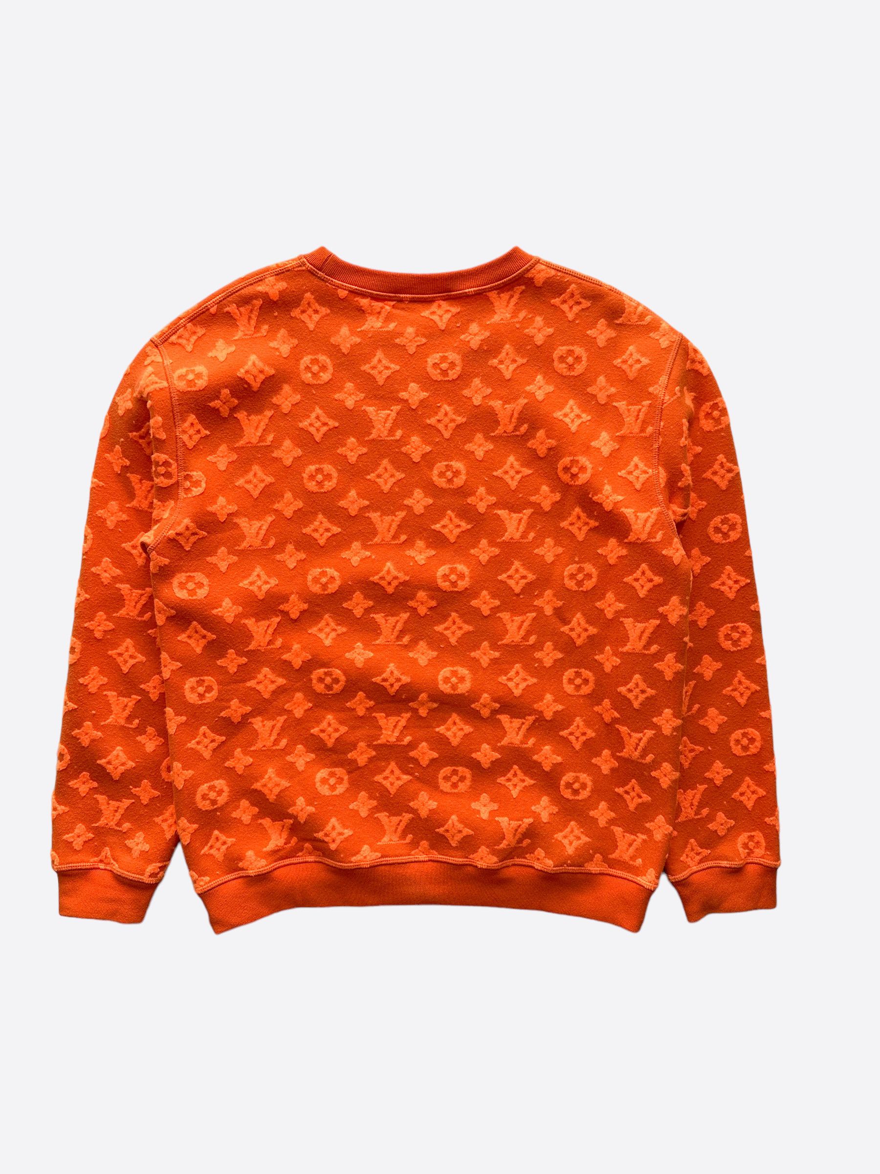 Louis Vuitton Louis Vuitton Orange Monogram Jacquard Sweater Grailed