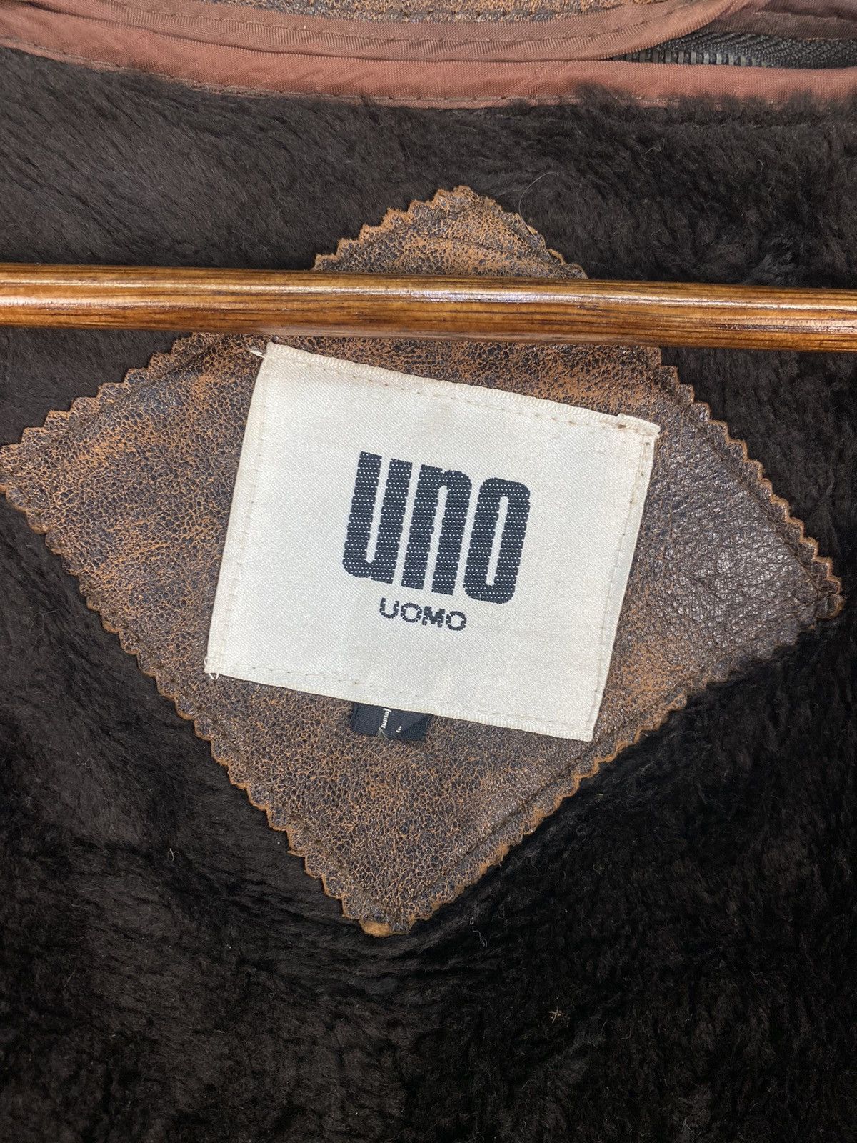 Genuine Leather Vintage UNO UOMO Sheepskin Leather Jacket Size US L / EU 52-54 / 3 - 8 Thumbnail