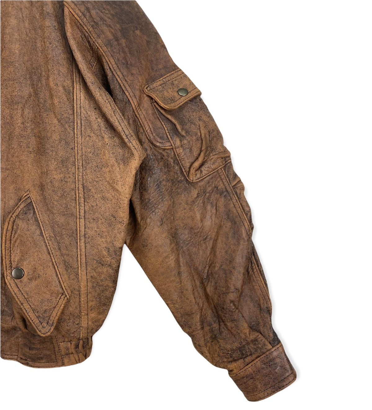 Genuine Leather Vintage UNO UOMO Sheepskin Leather Jacket Size US L / EU 52-54 / 3 - 4 Thumbnail