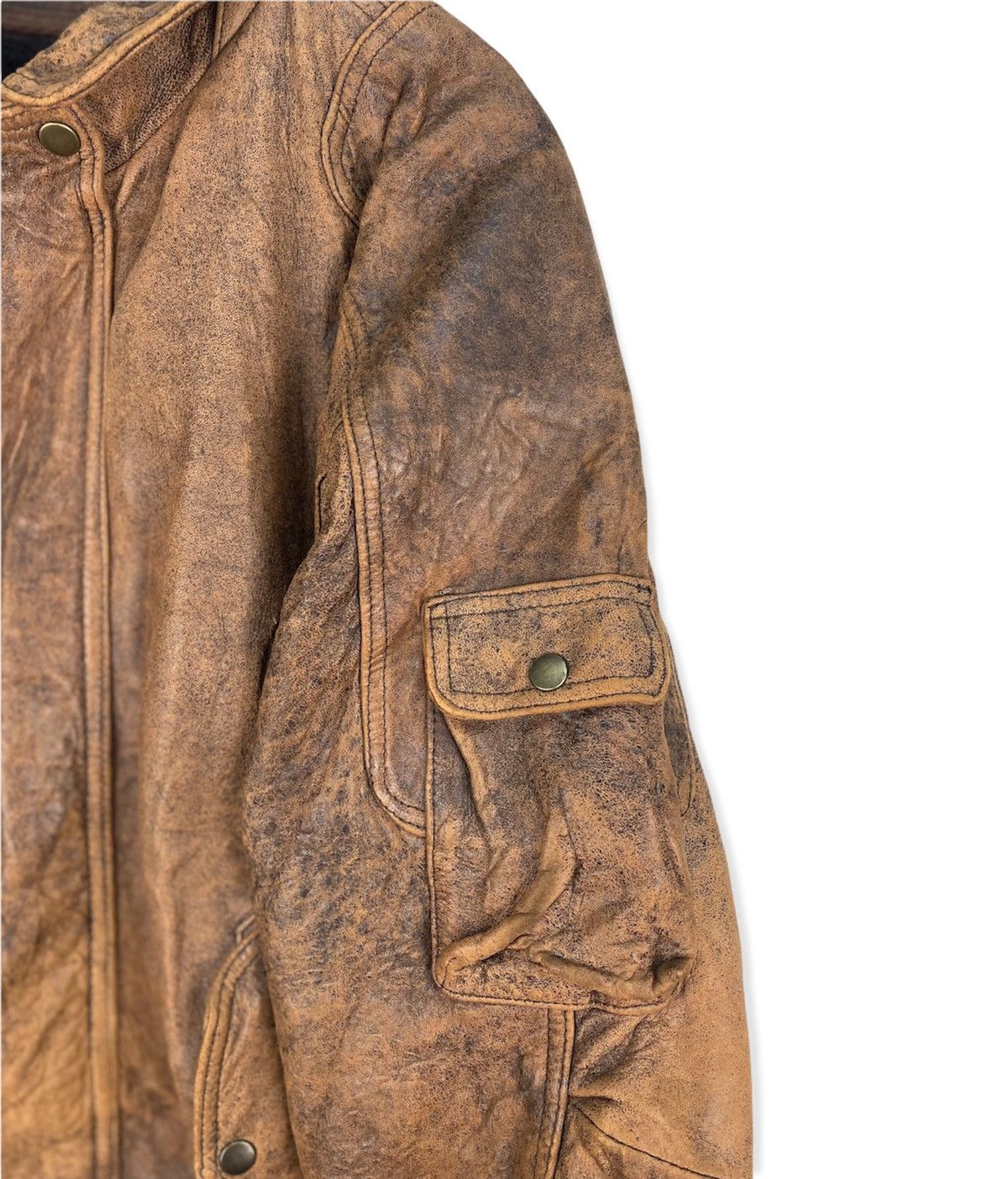 Genuine Leather Vintage UNO UOMO Sheepskin Leather Jacket Size US L / EU 52-54 / 3 - 5 Thumbnail