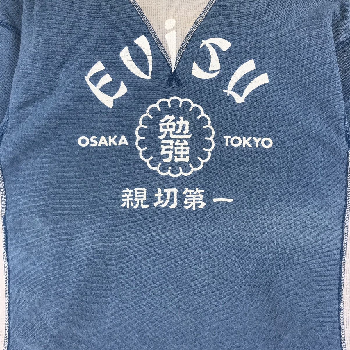 Evisu × Vintage 90’s Evisu Faded Sweatshirts Size US M / EU 48-50 / 2 - 7 Thumbnail