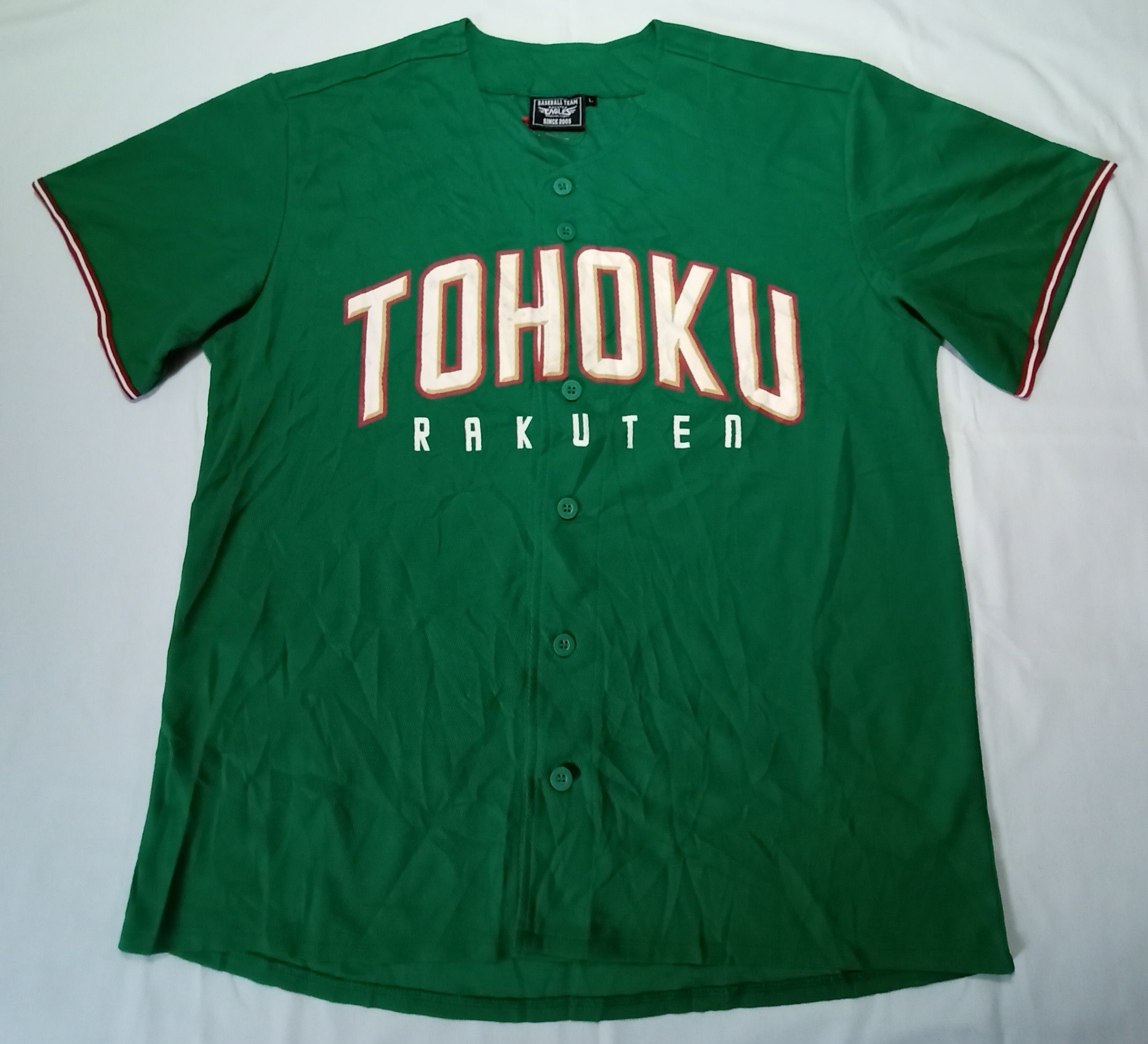 MLB × Vintage Tohoku Rakuten Eagles Japan Baseball Jersey Size US L / EU 52-54 / 3 - 1 Thumbnail