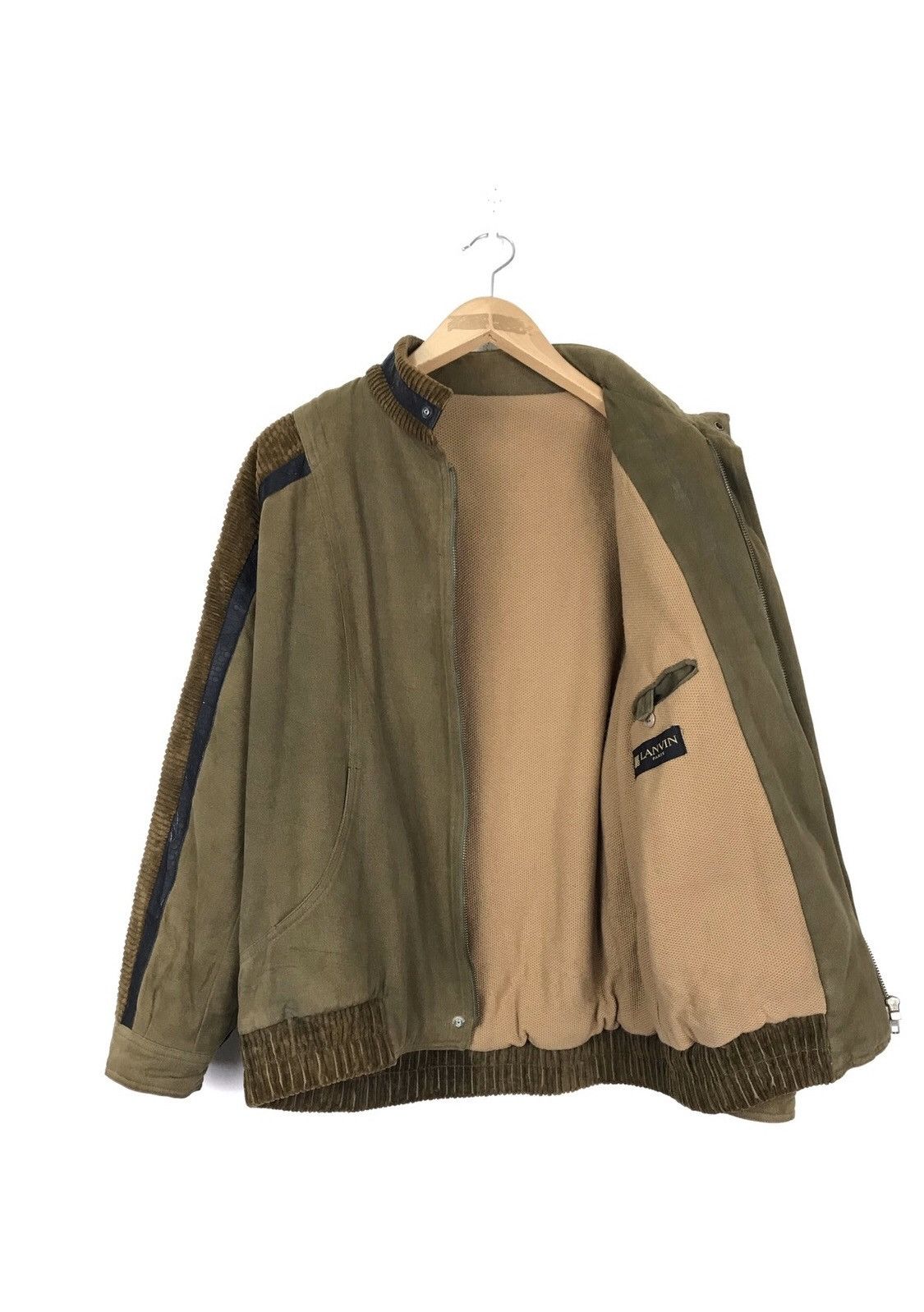Lanvin 1970s Lanvin Paris Mixed Fabric Bomber Jacket Size US M / EU 48-50 / 2 - 3 Thumbnail