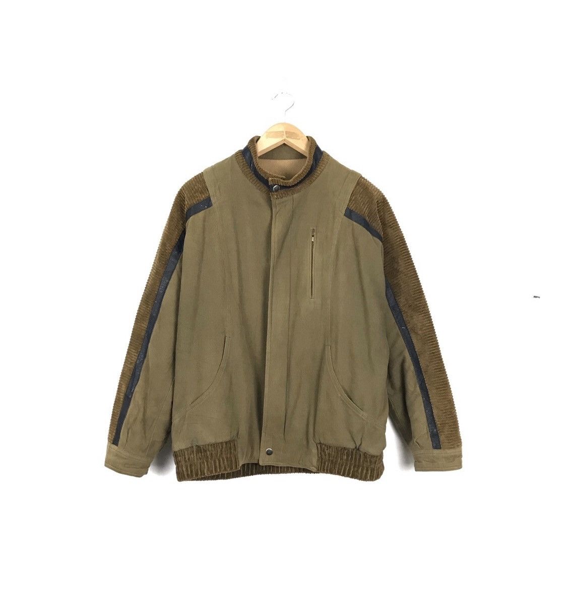 Lanvin 1970s Lanvin Paris Mixed Fabric Bomber Jacket Size US M / EU 48-50 / 2 - 1 Thumbnail