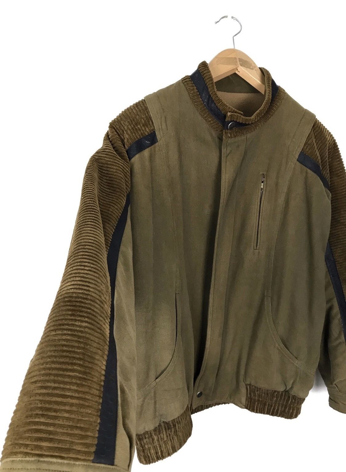 Lanvin 1970s Lanvin Paris Mixed Fabric Bomber Jacket Size US M / EU 48-50 / 2 - 4 Thumbnail